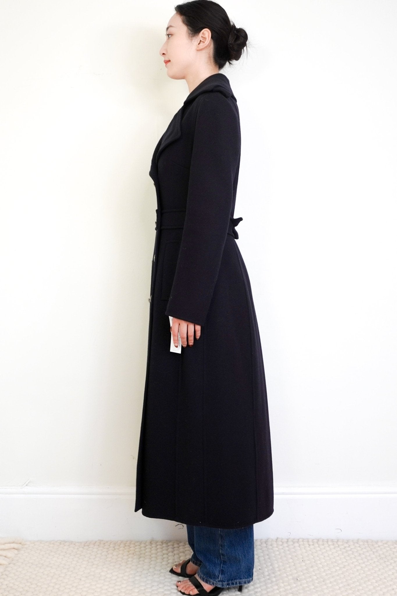 Ermanno Scervino Navy Wool Double - Breasted Coat RRP £2K | Authentic Preloved - Reloved Again