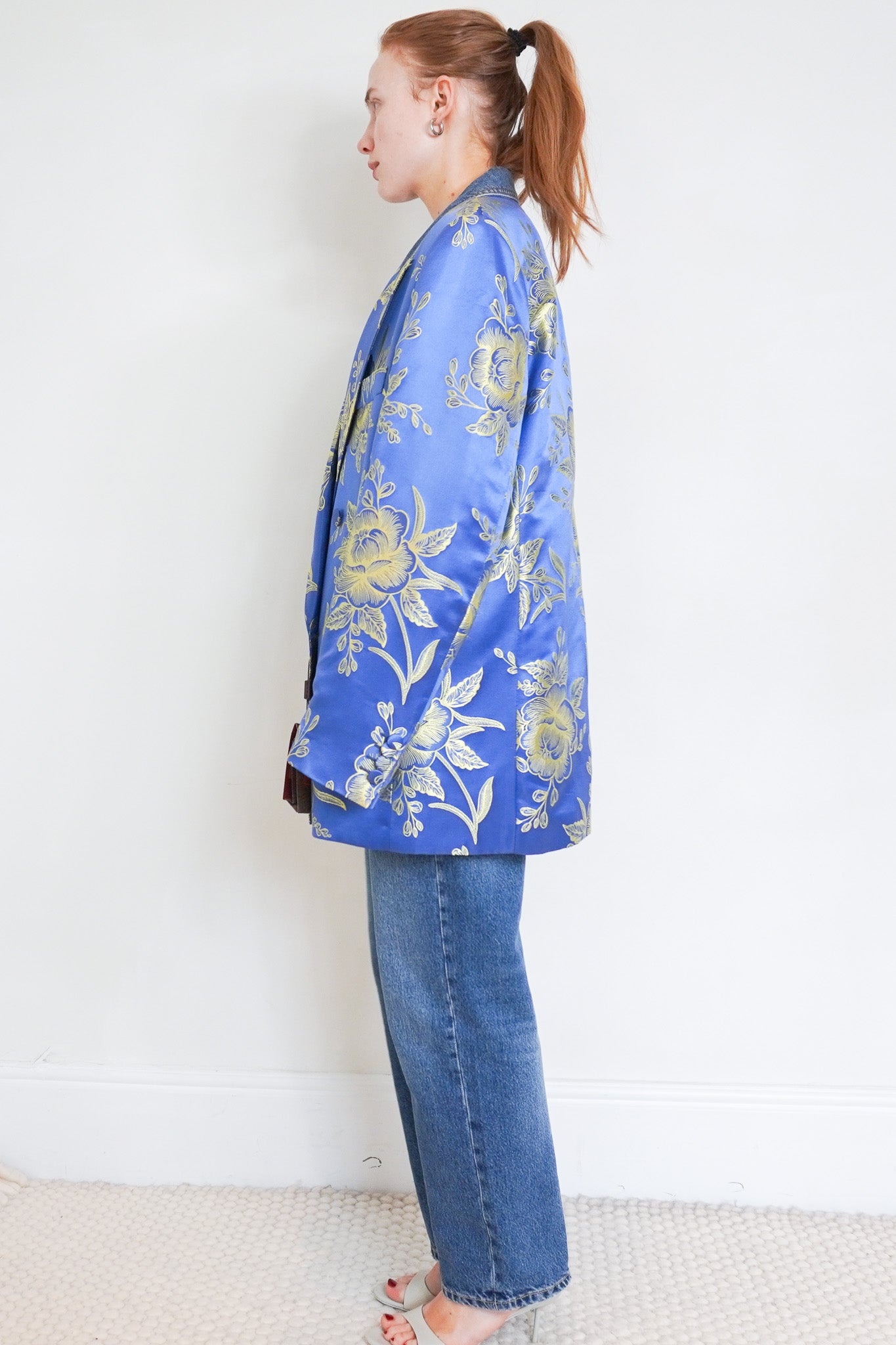 Etro Silk Blend Evening Blazer in Blue | Authentic Preloved - Reloved Again