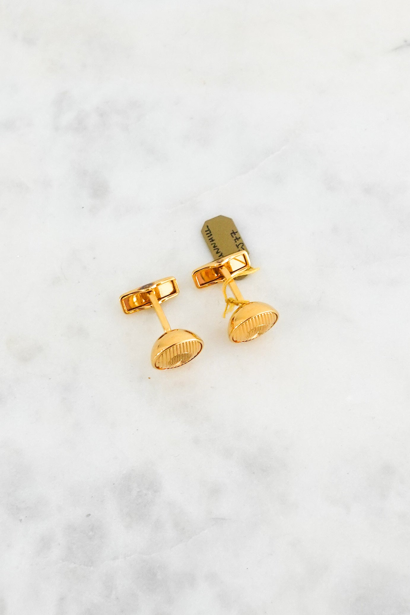 Gold plated dunnhill cufflinks EO