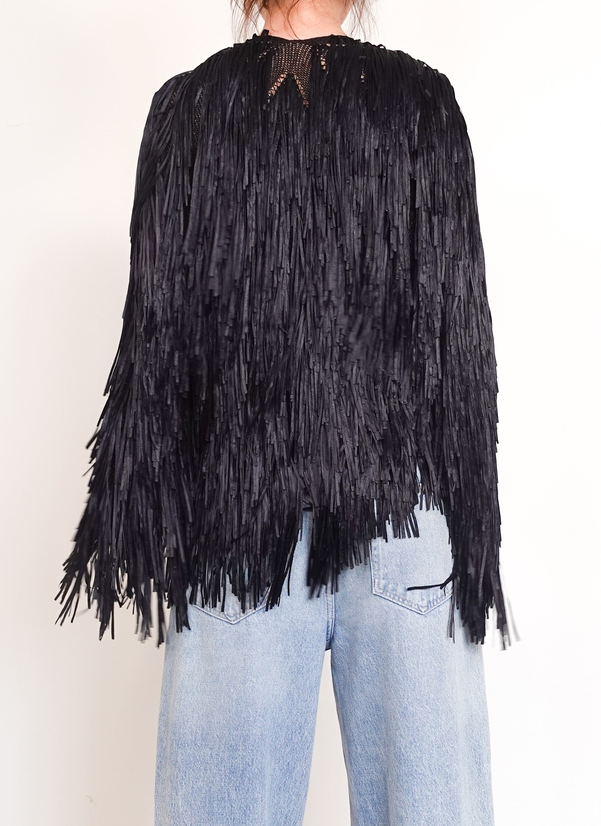 Black fringed jacket RRP £1.7k