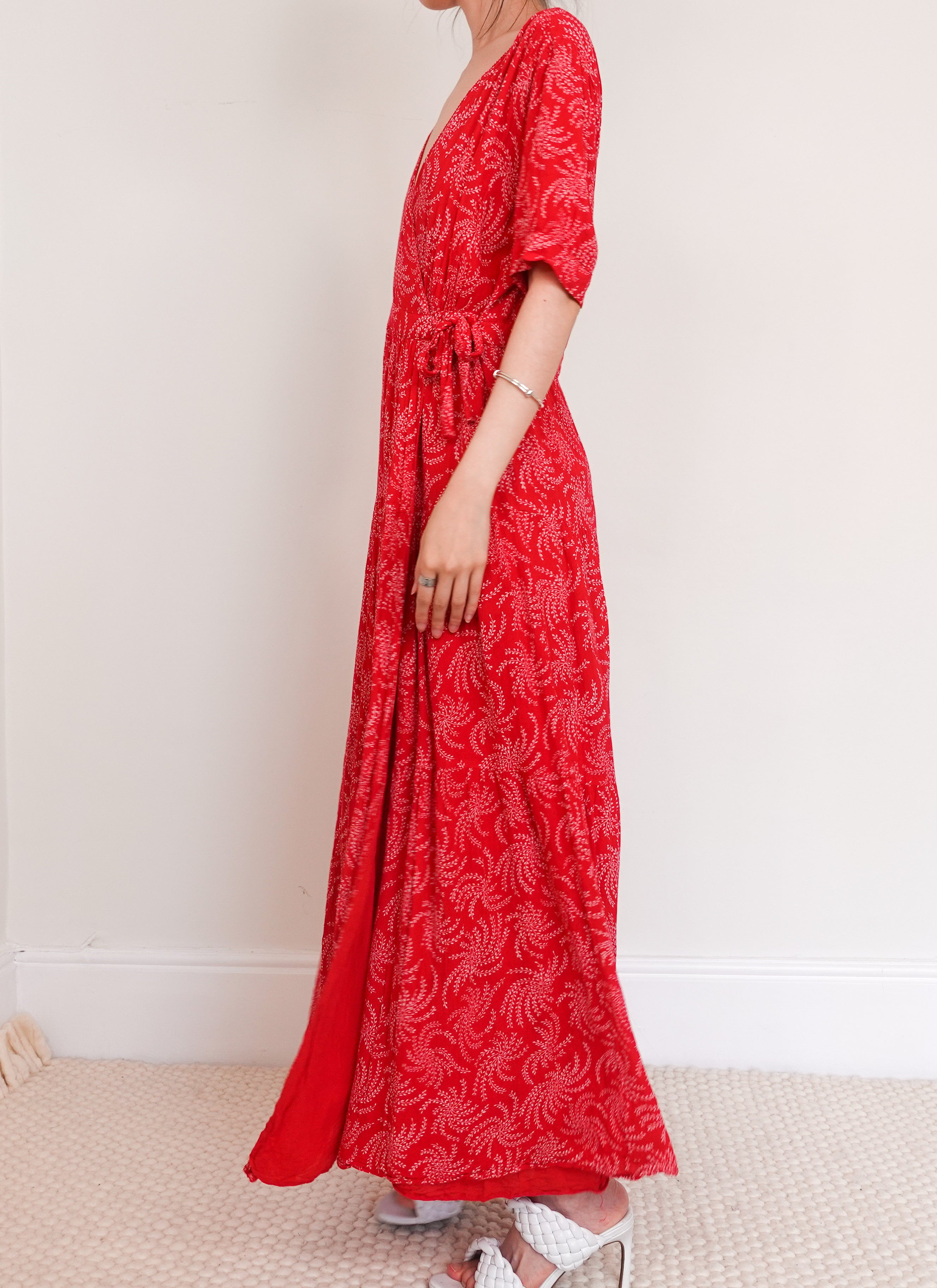 Maxi wrap dress red RRP £315