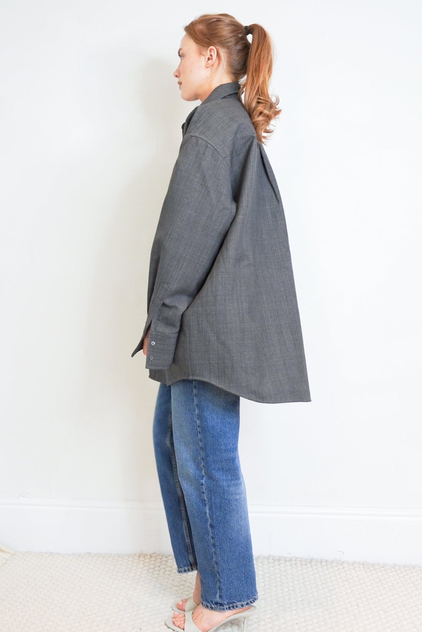 Fabiana Filippi Grey Checkered Shirt RRP £500 | Authentic Preloved - Reloved Again