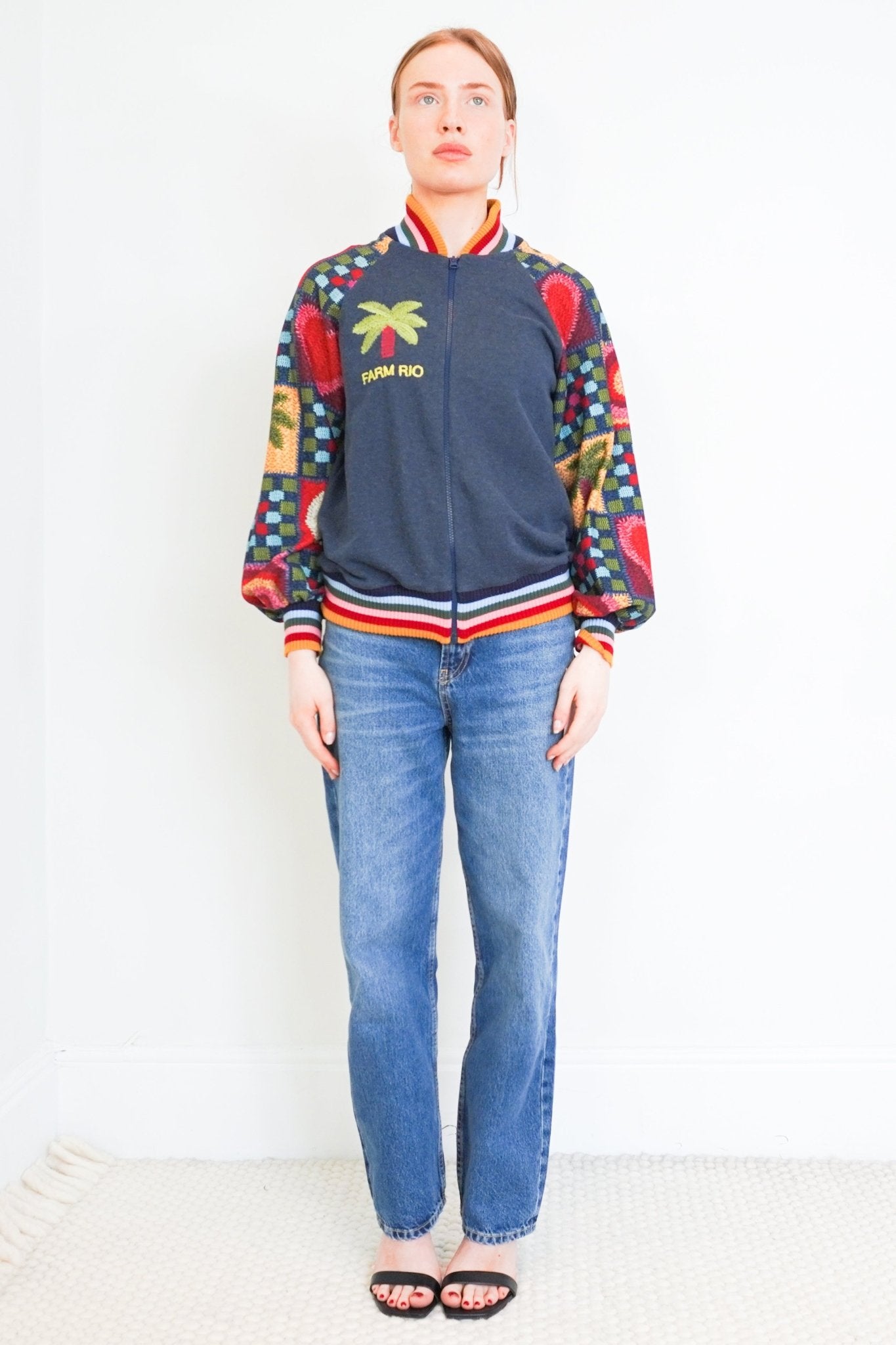 Farm Rio “Wild Mushrooms / Rio de Janeiro” Bomber Jacket RRP £340 | Authentic Preloved - Reloved Again