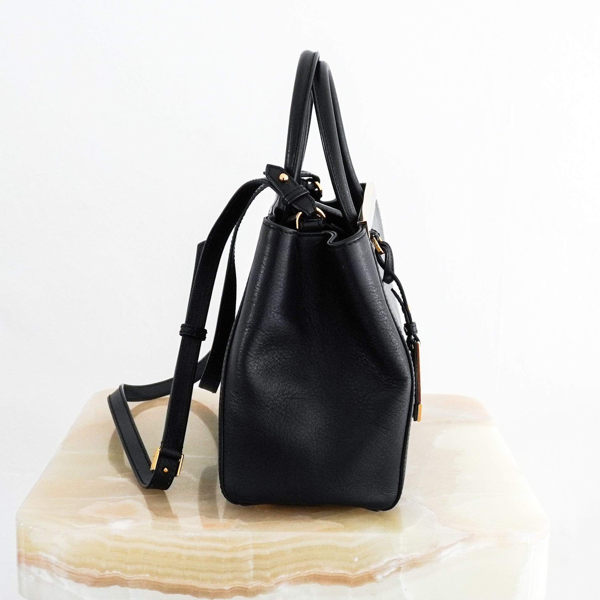 Fendi-Black-2Jours-Crossbody-Bag-side-picture-Chelsea-London