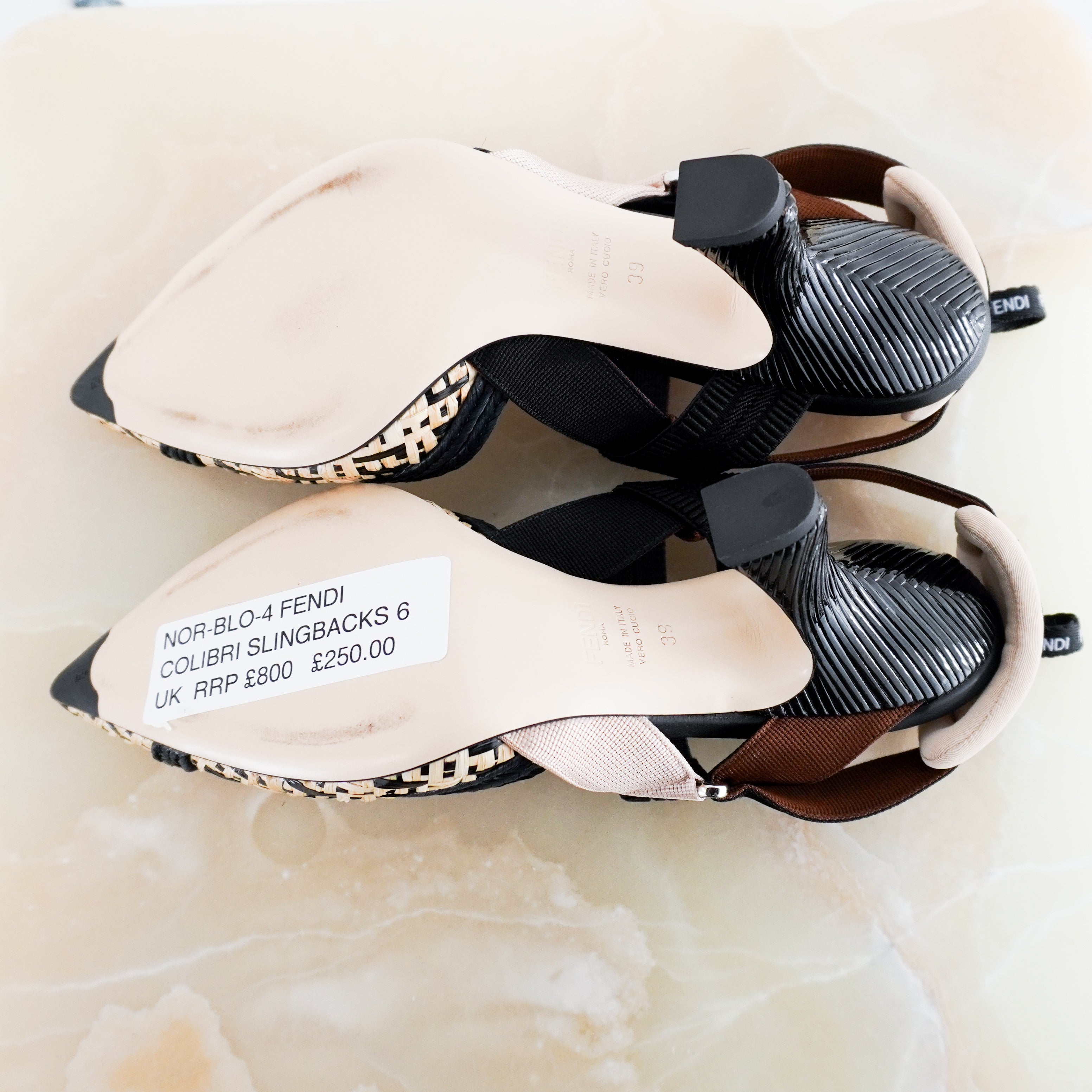 Fendi-Black-Colibri-Raffia-Heels-bottom-picture