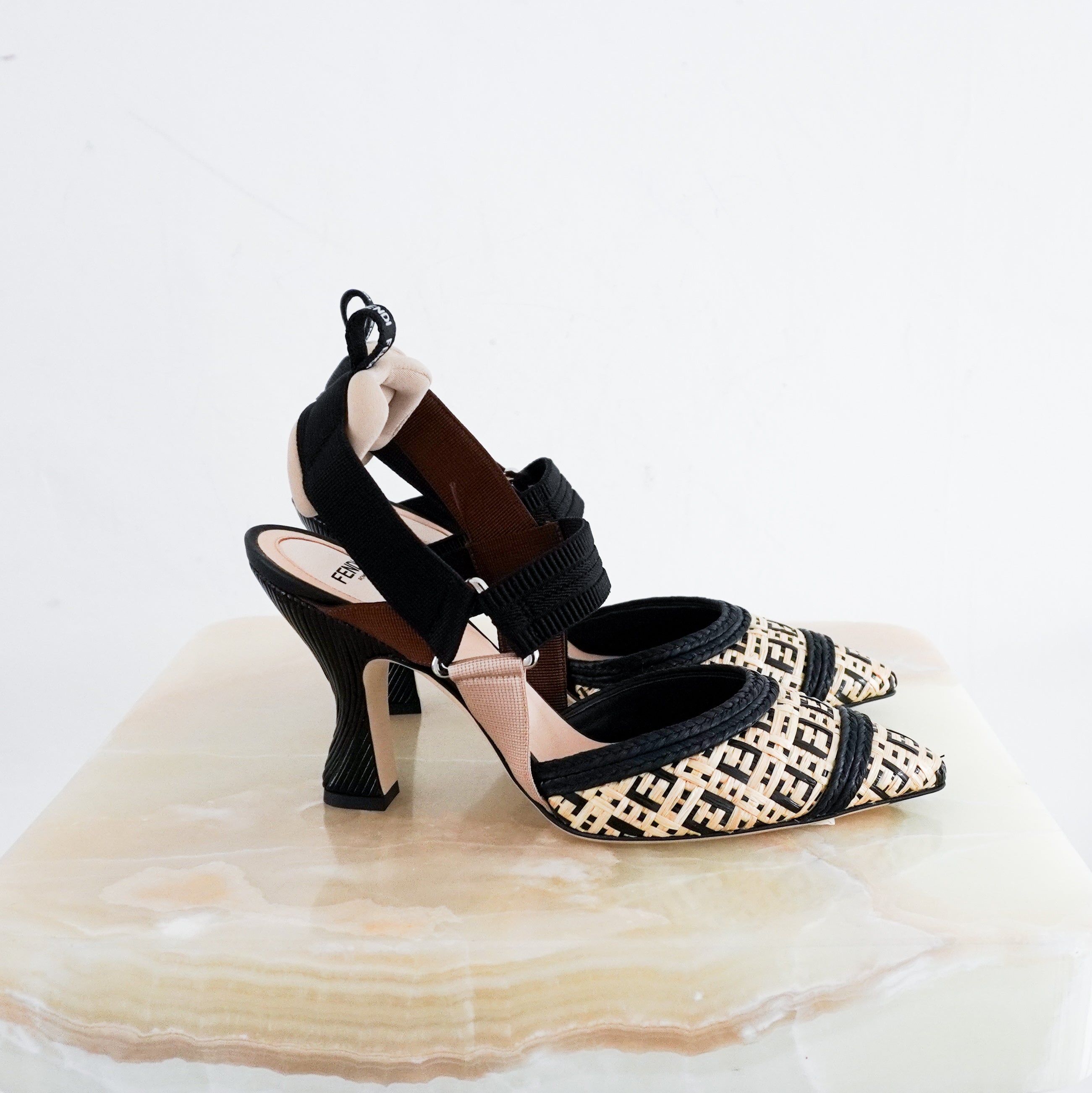 Fendi-Black-Colibri-Raffia-Heels-side-picture