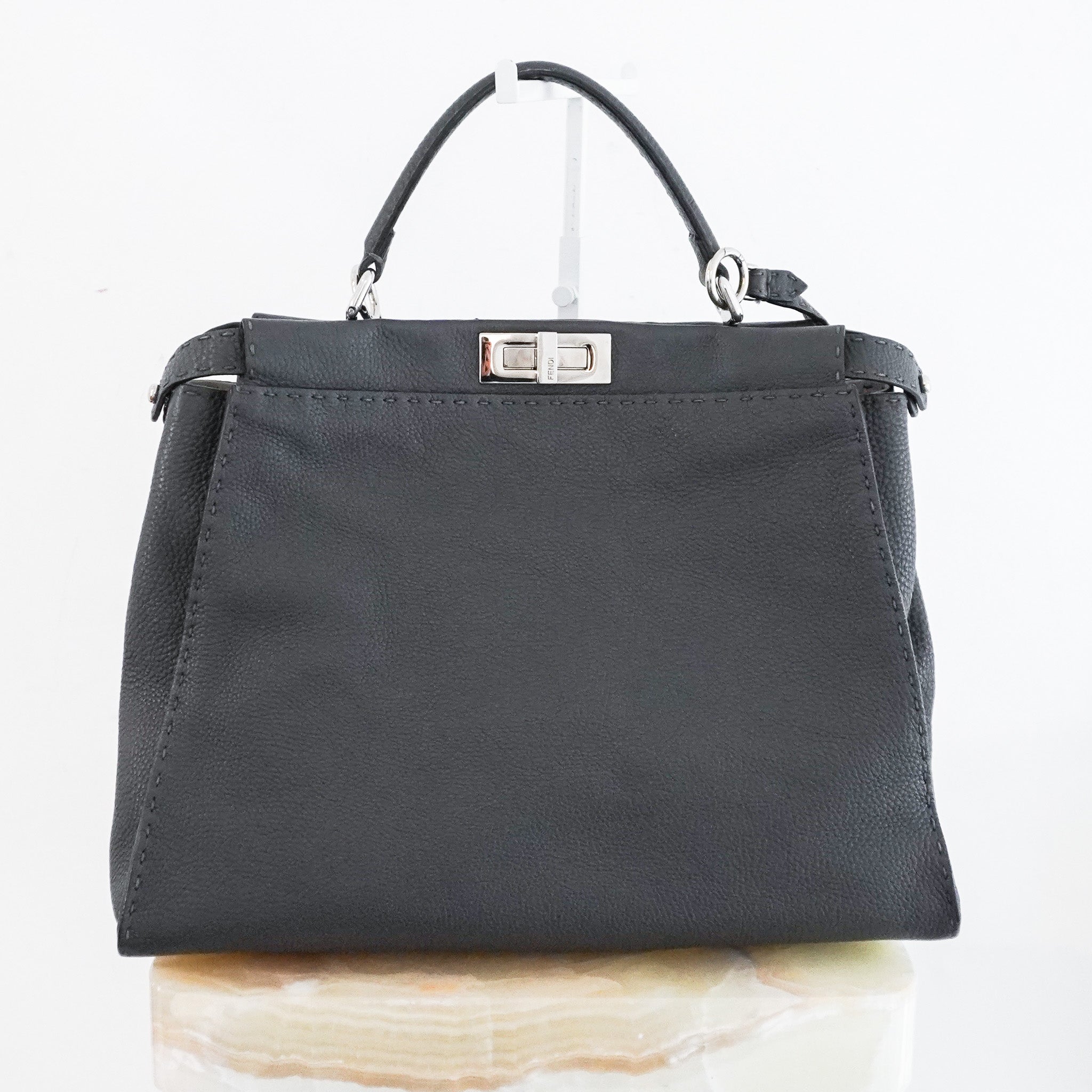 Fendi Selleria Grey Peekaboo Shoulder Bag RRP £4500 | Authentic Preloved - Reloved Again