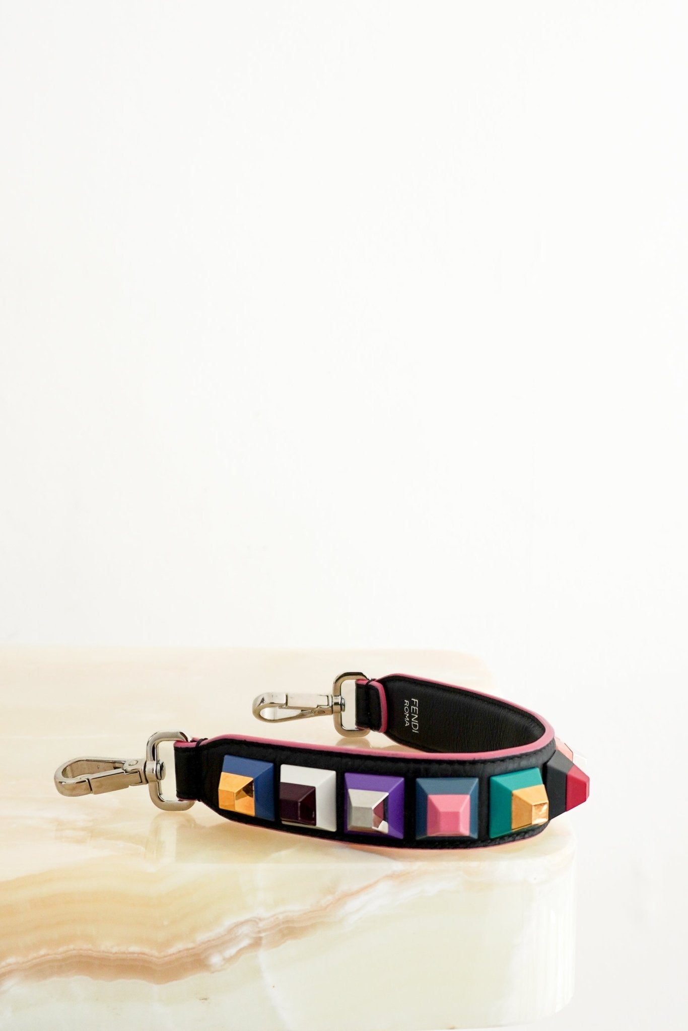Fendi Mini Strap You Multicolour Studded Leather Bag Strap (RRP £600) | Authentic Preloved FINAL SALE - Reloved Again