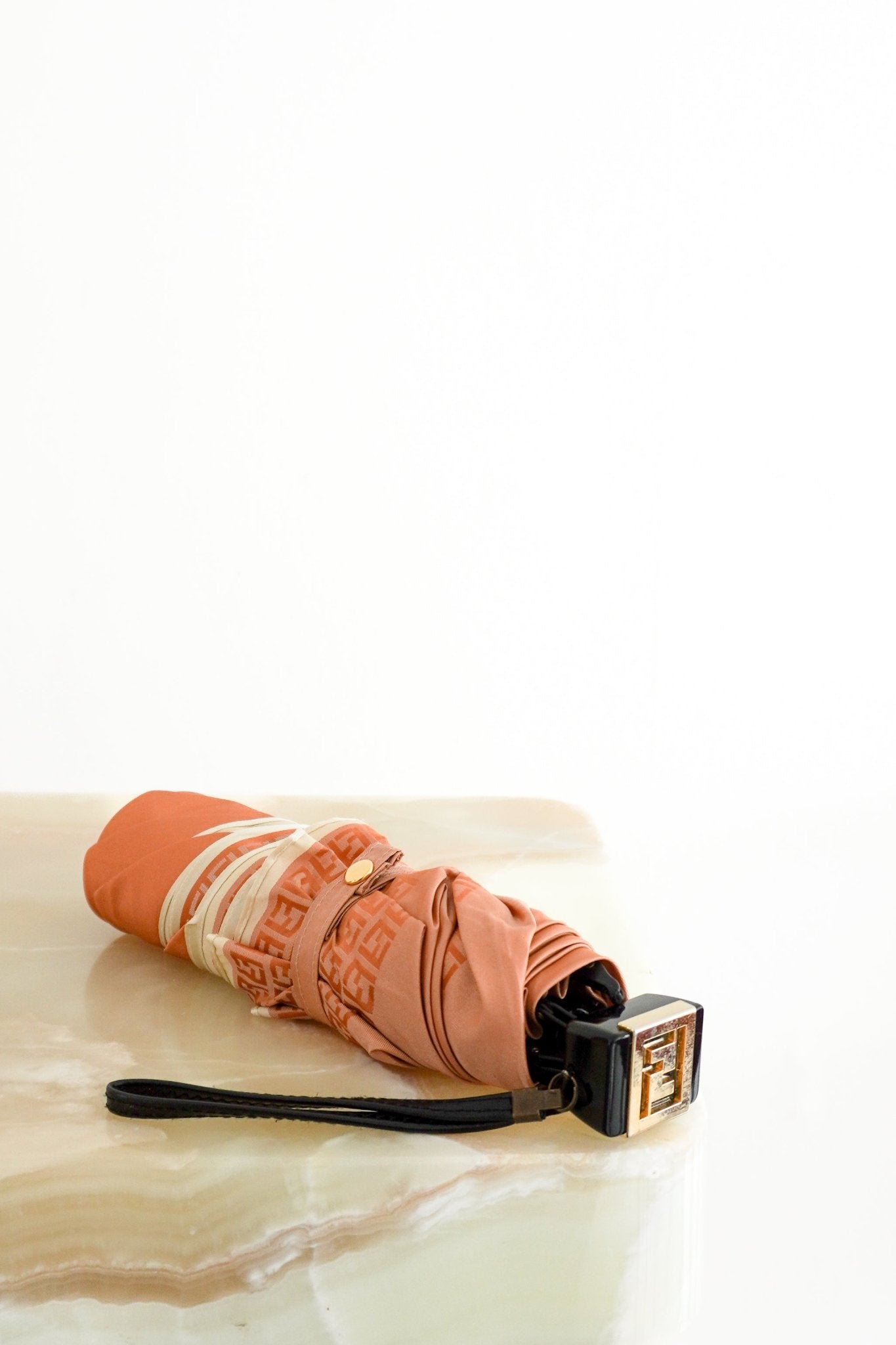 Fendi Orange FF Logo Folding Umbrella (RRP £400) | Authentic Preloved FINAL SALE - Reloved Again
