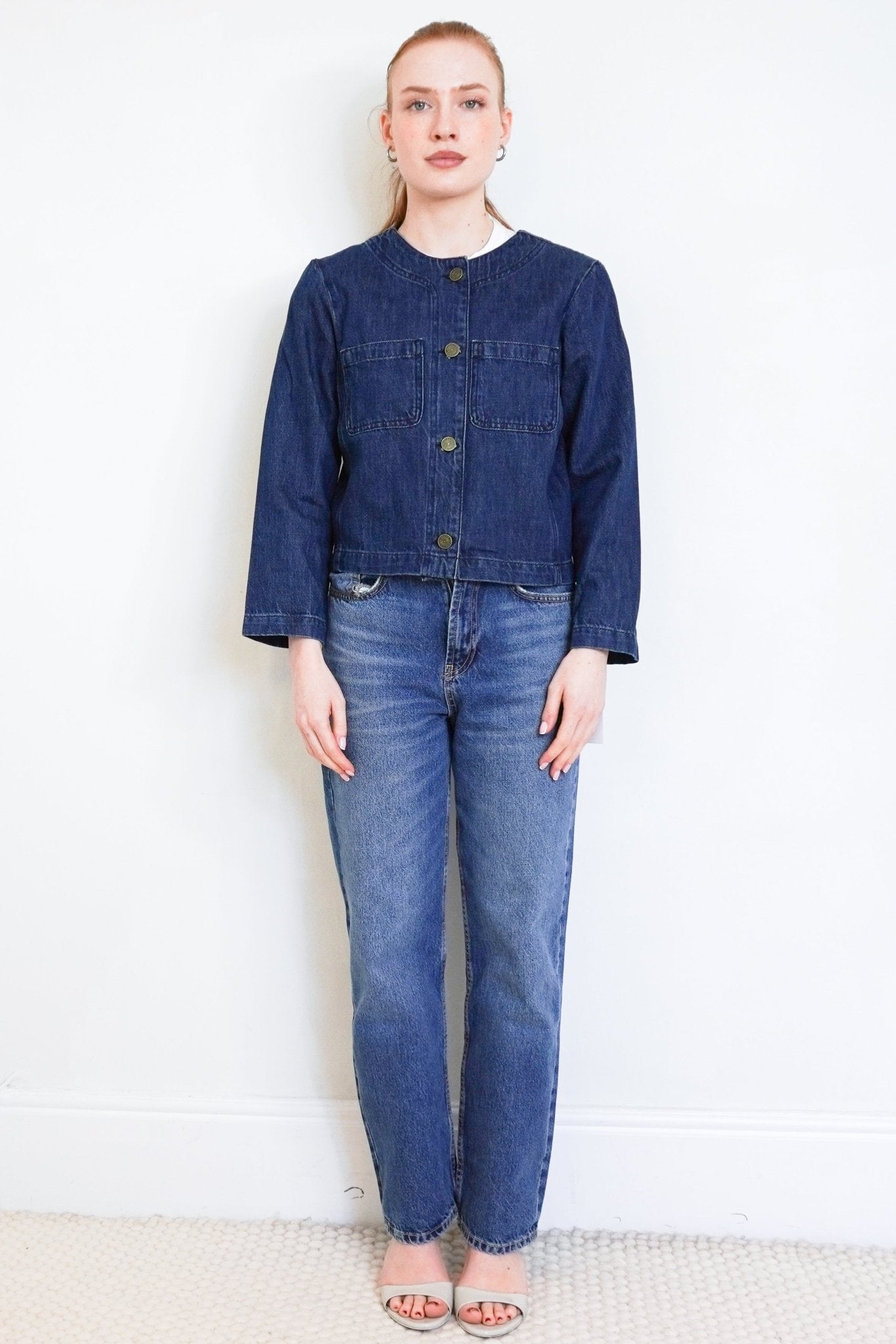 Frame Cleopatra Dark Blue Denim Shirt RRP £300 | Authentic Preloved - Reloved Again
