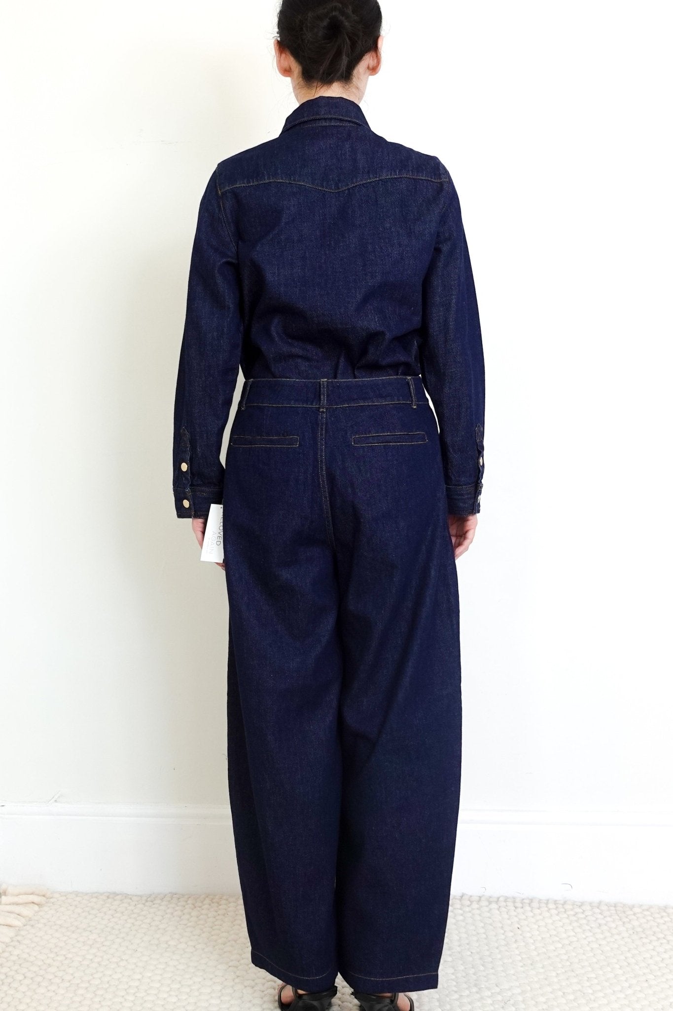 Frame Dark Blue Barrel Leg Jeans RRP £350 | Authentic Preloved [final sale] - Reloved Again