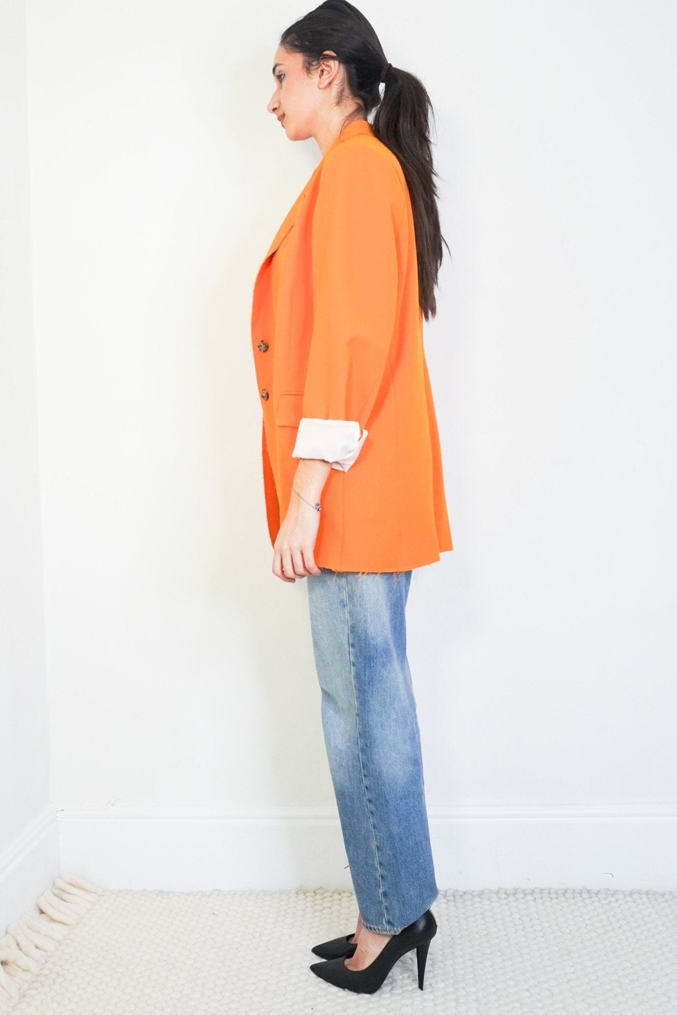 Frame Orange Frayed Edge Blazer RRP £575 | Authentic Preloved - Reloved Again