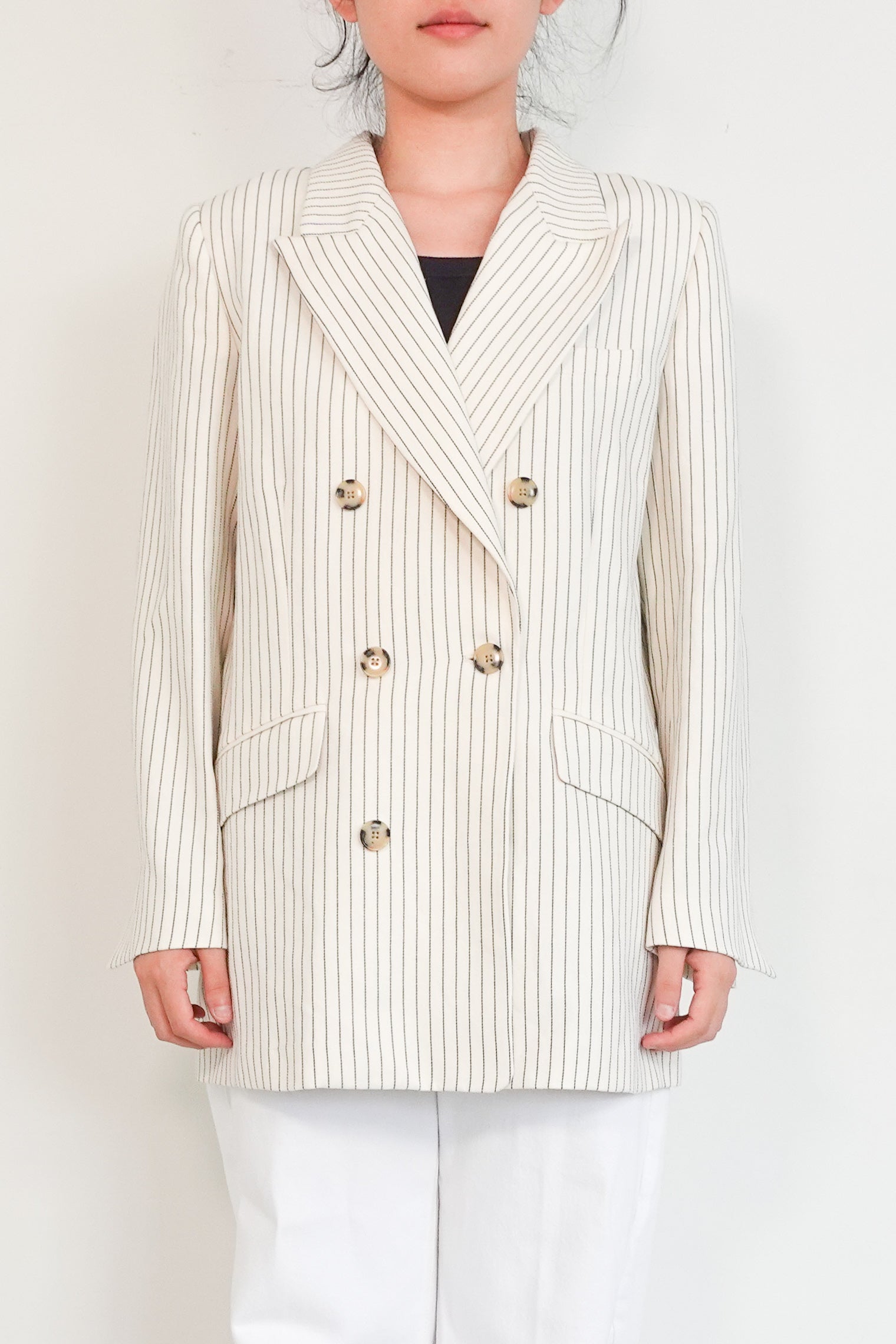 Frame Cream Pinstripe blazer RRP £600 | Preloved Authentic