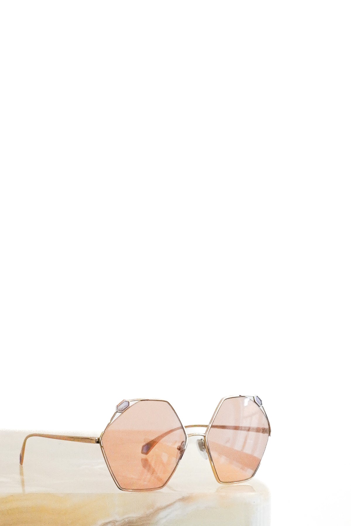 Front: Bvlgari Serpenti Hexagonal Sunglasses