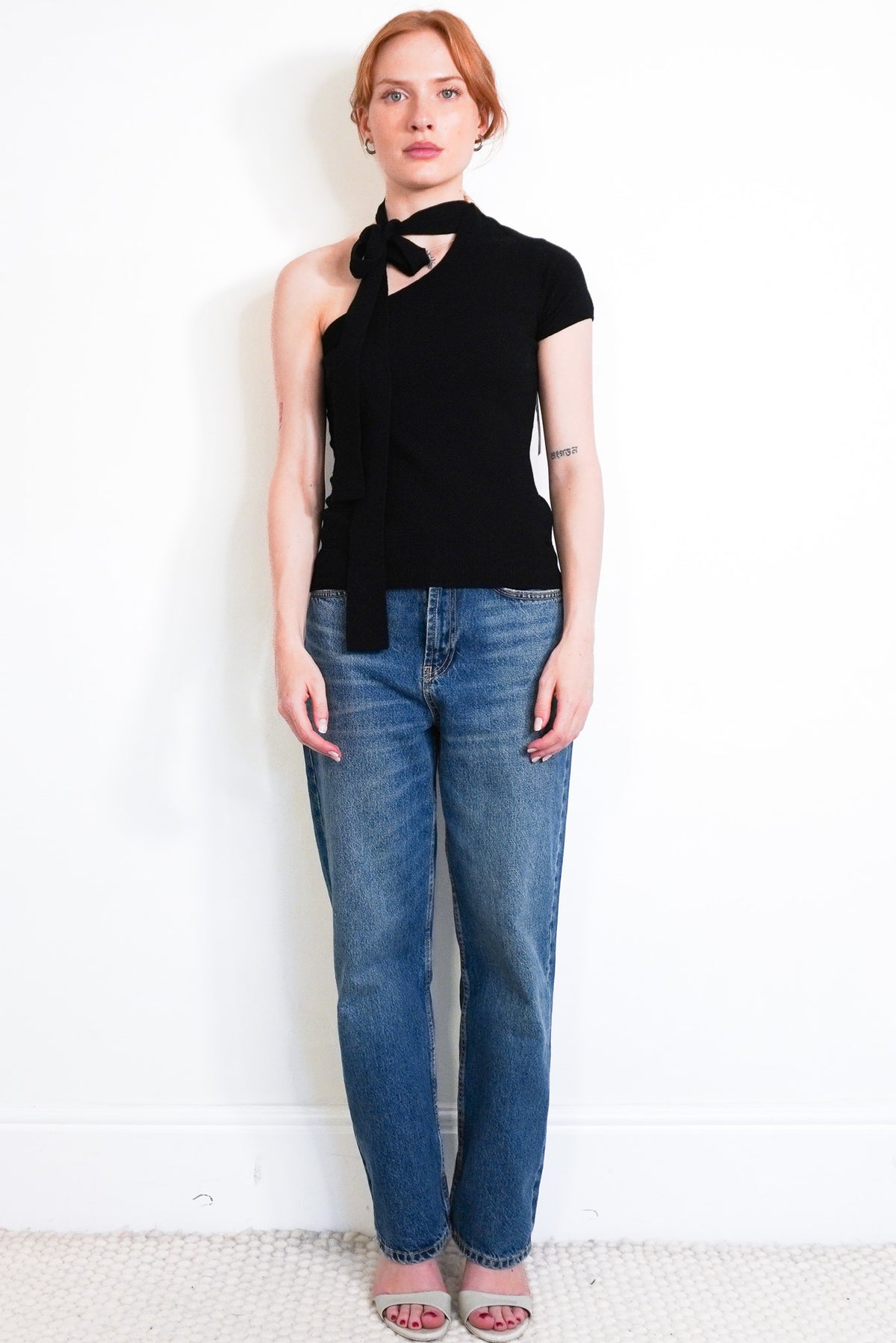 Front: Chanel Off The Shoulder Knit Sweater