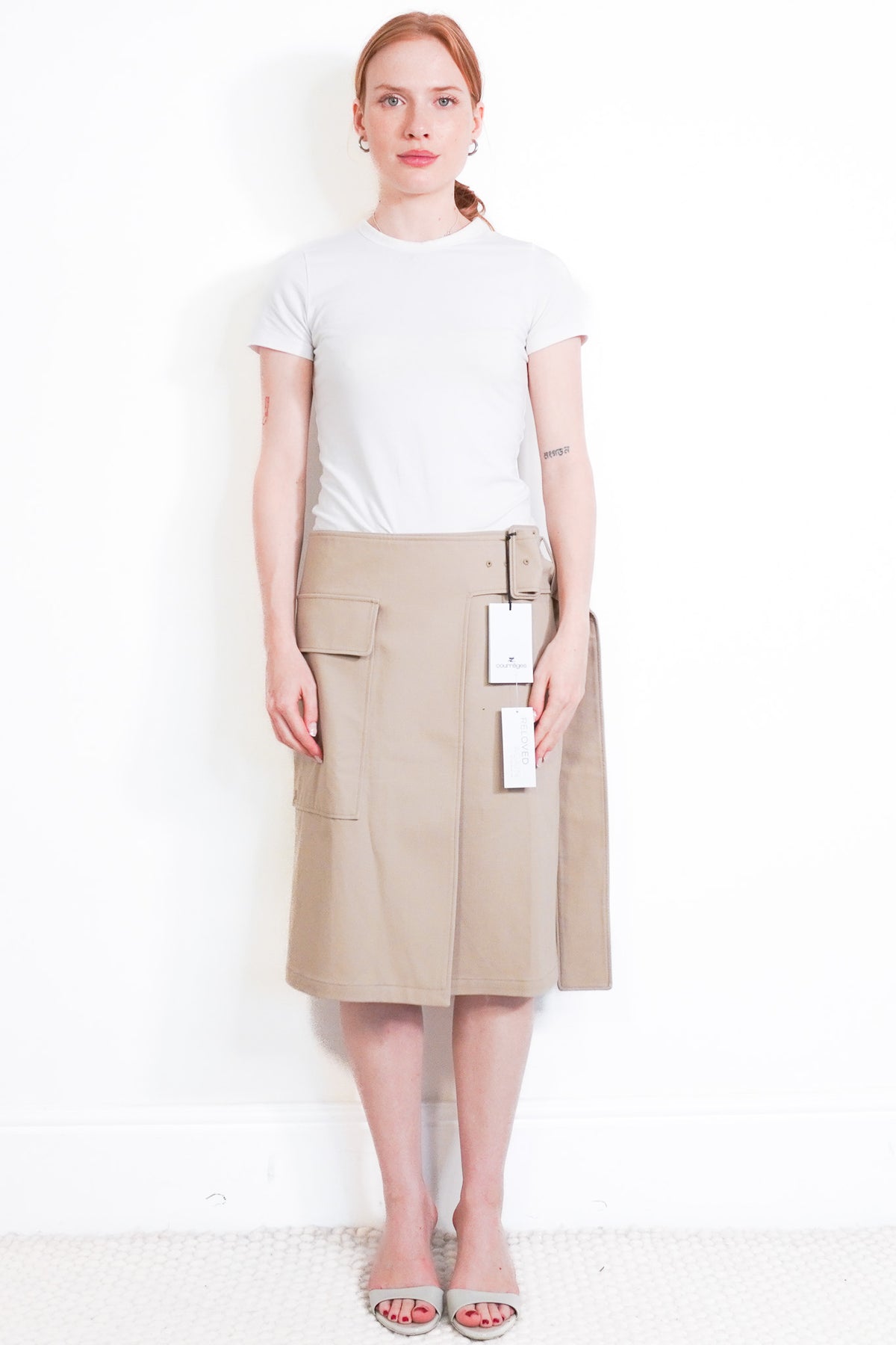 Front: Courreges Utility Buckle Belt Skirt