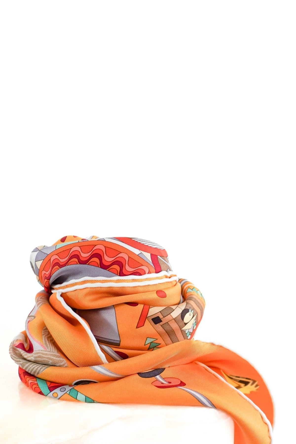 Hermès Le Laboratoire du Temps Silk Scarf Carré 90 (RRP £520) | FINAL SALE Authentic Preloved - Reloved Again