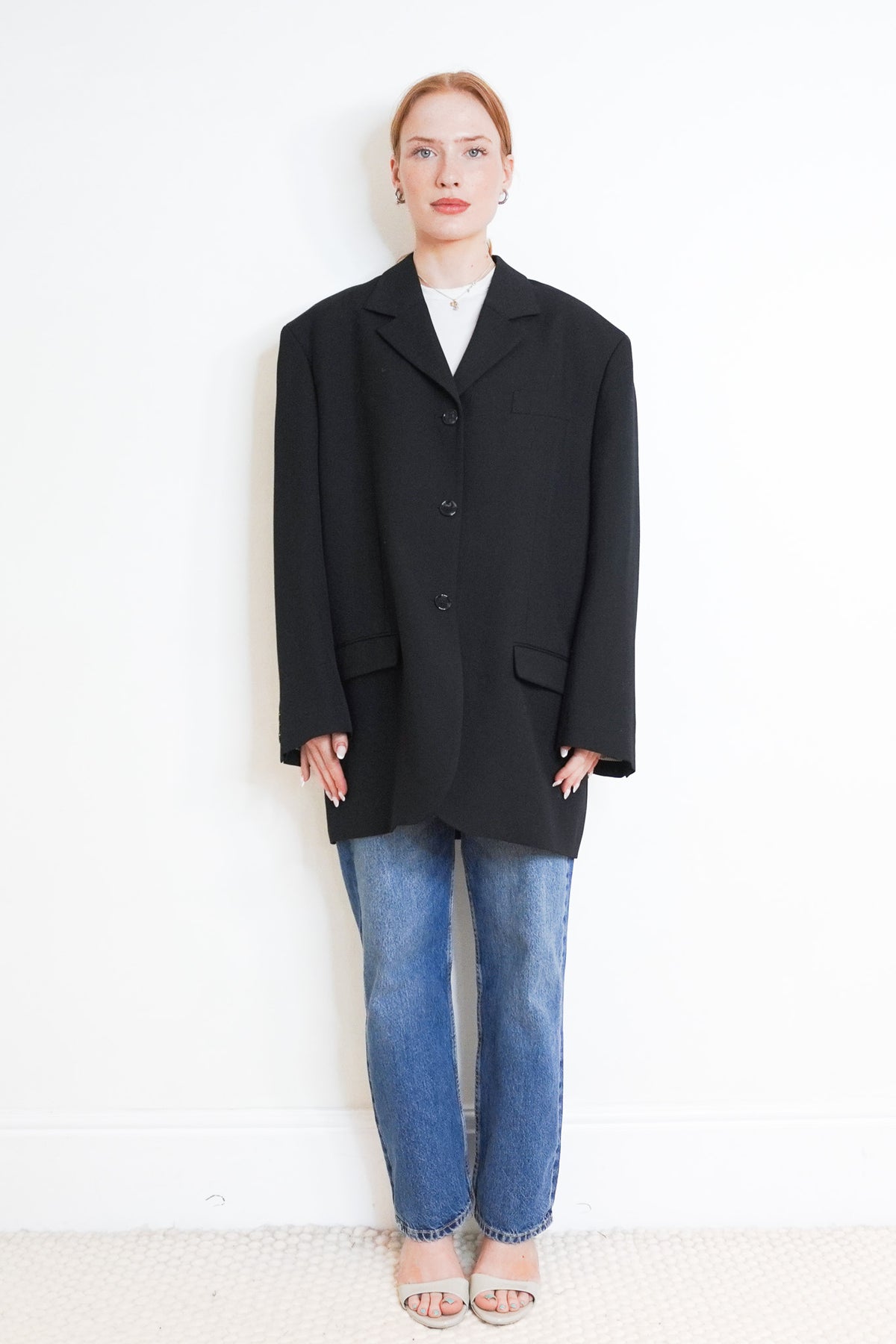 Front Image: Acne Studios Juylie Suit Blazer in Black Chelsea London