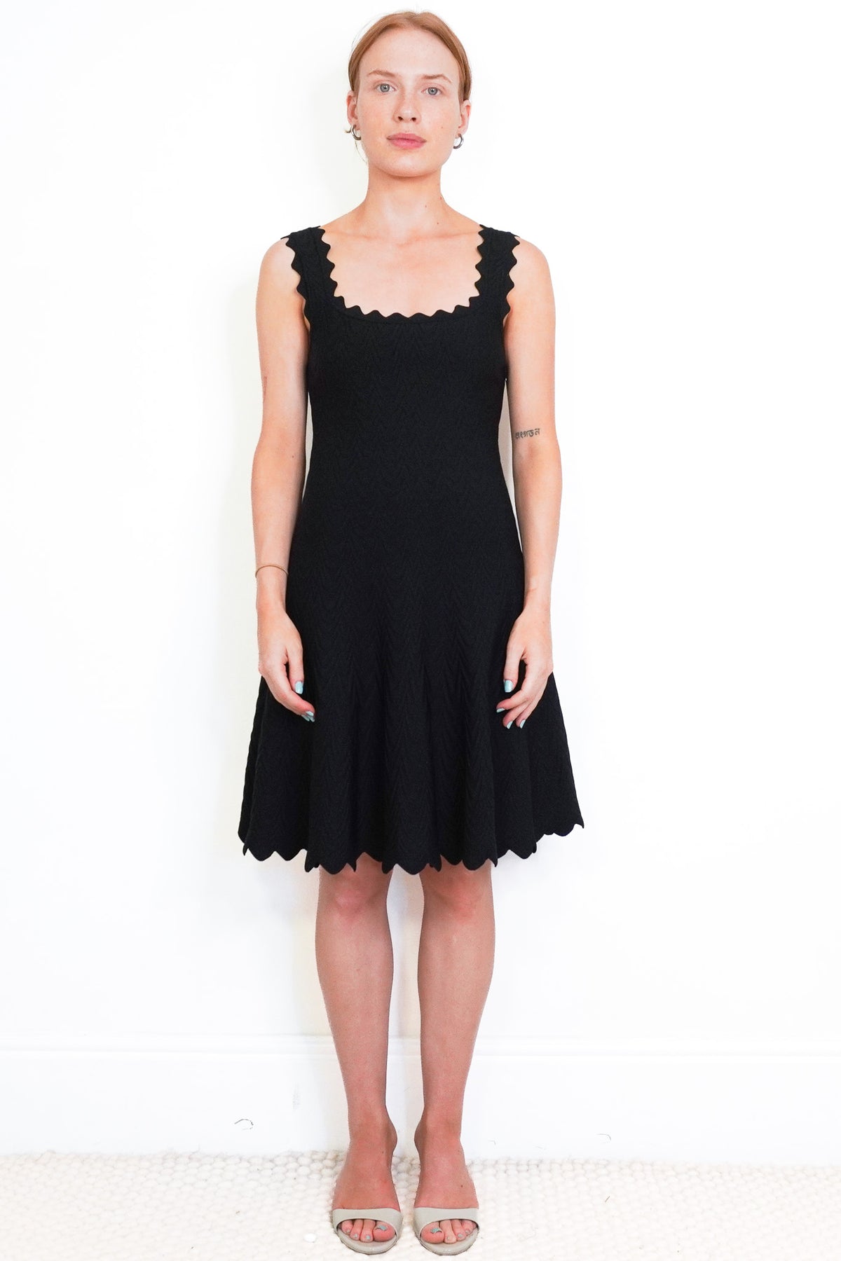 Alaïa Scallop Edge Black Dress (RRP £1600) | Authentic Preloved - Reloved Again