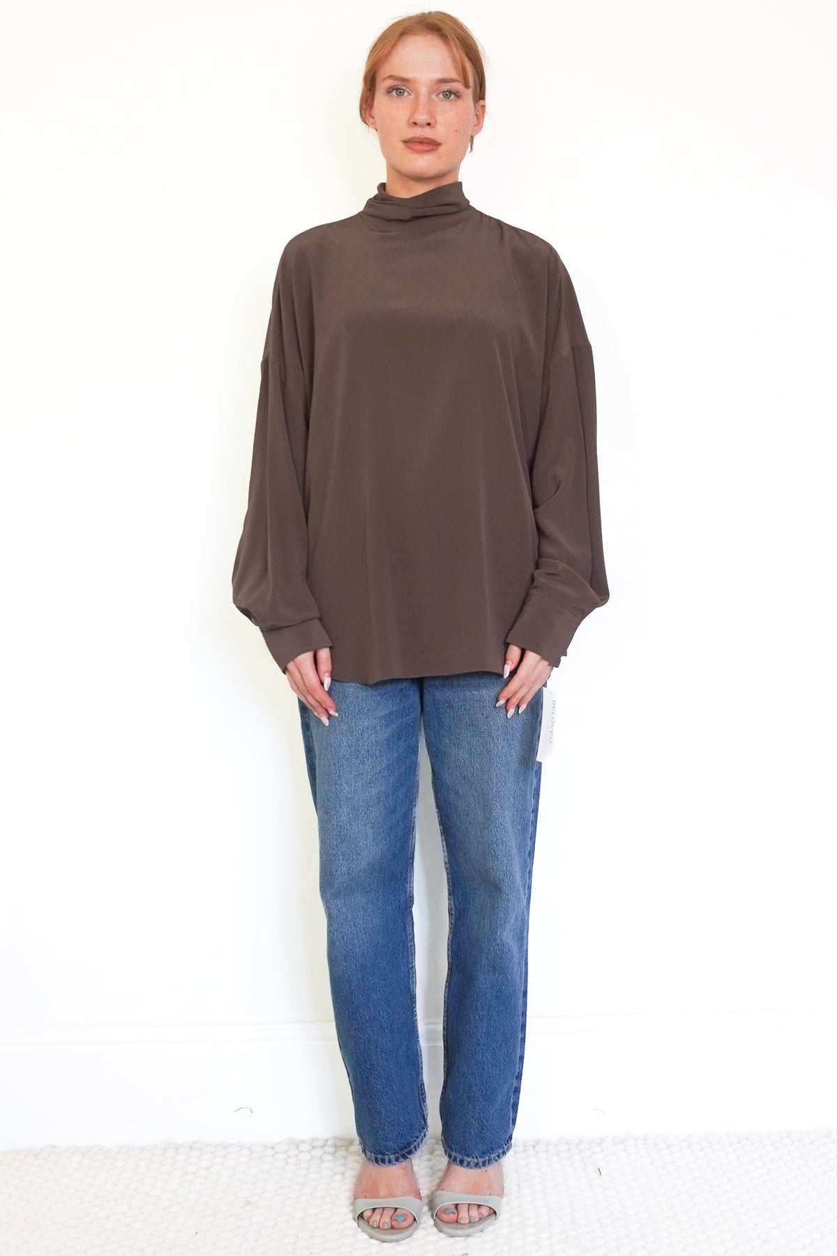 Front Image: Brunello Cucinelli  Embellished High Neck Top Chelsea London
