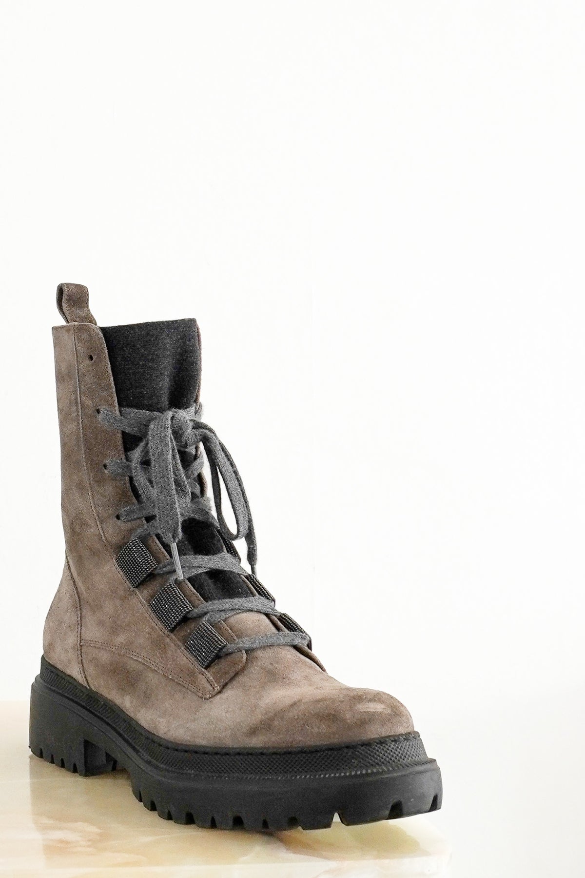 Front Image: Brunello Cucinelli Suede Boots Chelsea London