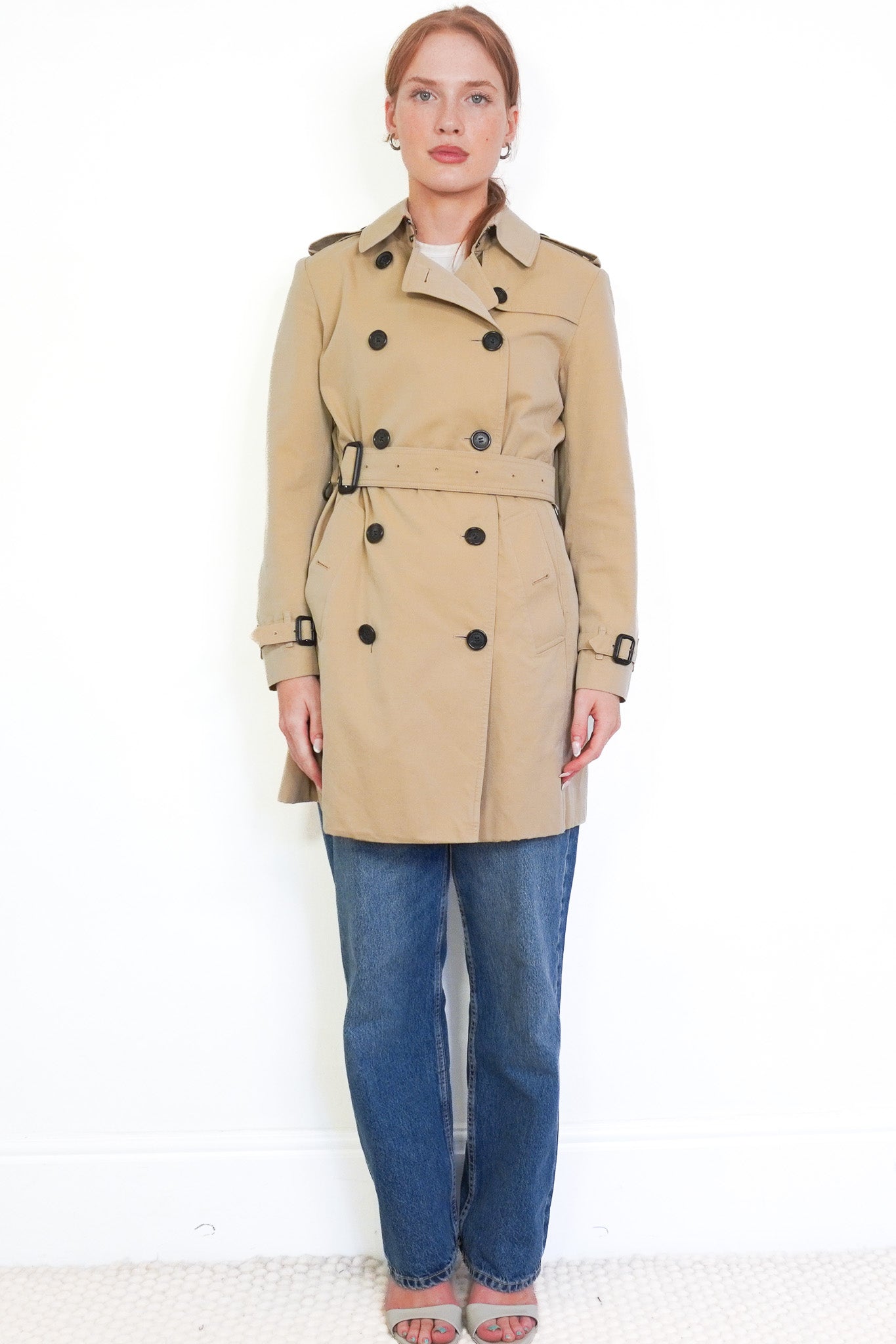 Burberry Sandringham Medium Cotton Trench Coat UK 10 (RRP £1850) | Aut