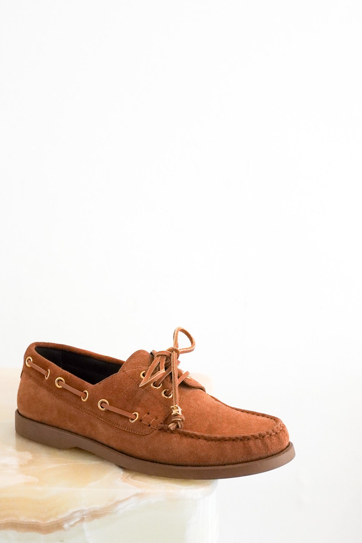 Front Image: Celine Boat Shoe 15 MM  in Suede Calfskin Chelsea London 