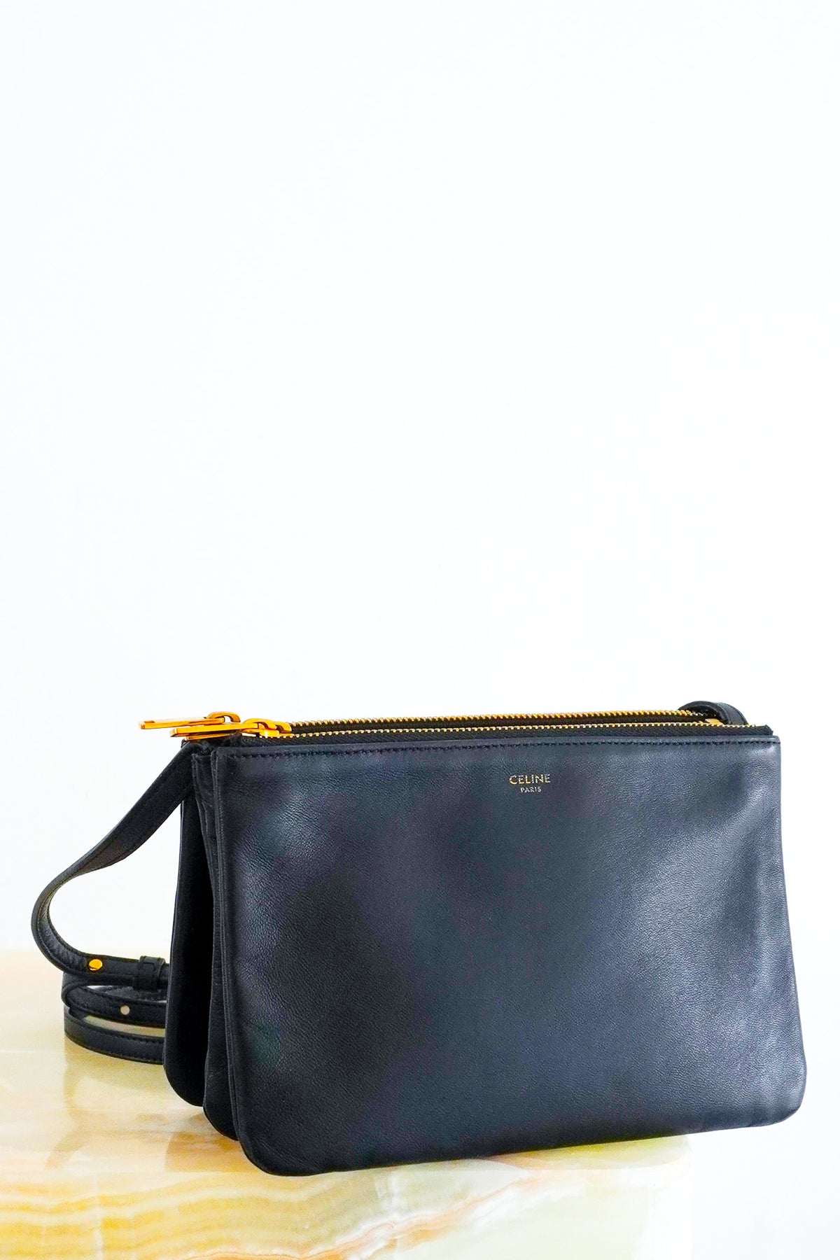 Front Image: Celine Trio Leather Small Crossbody Chelsea London