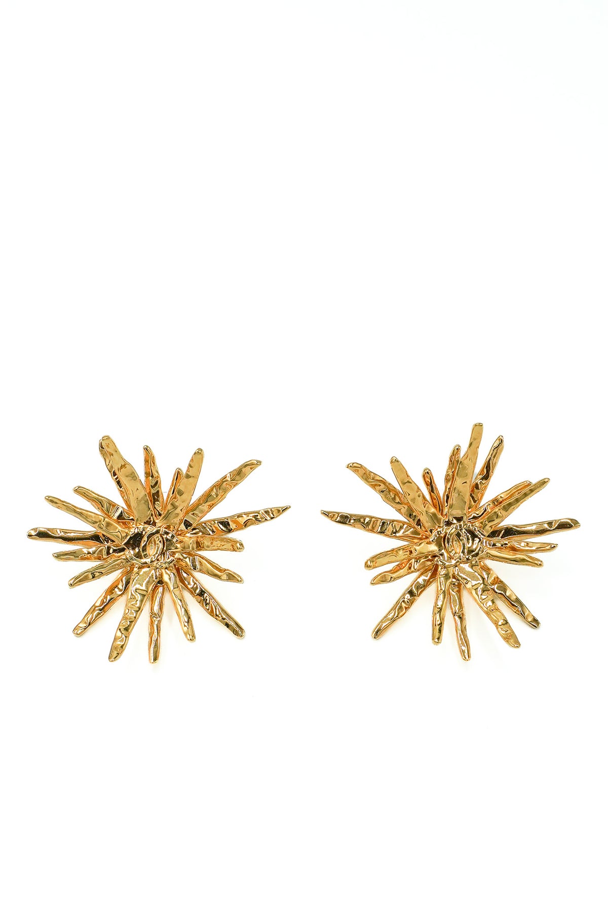 Front Image: Chanel Metal Starburst Earrings Chelsea London