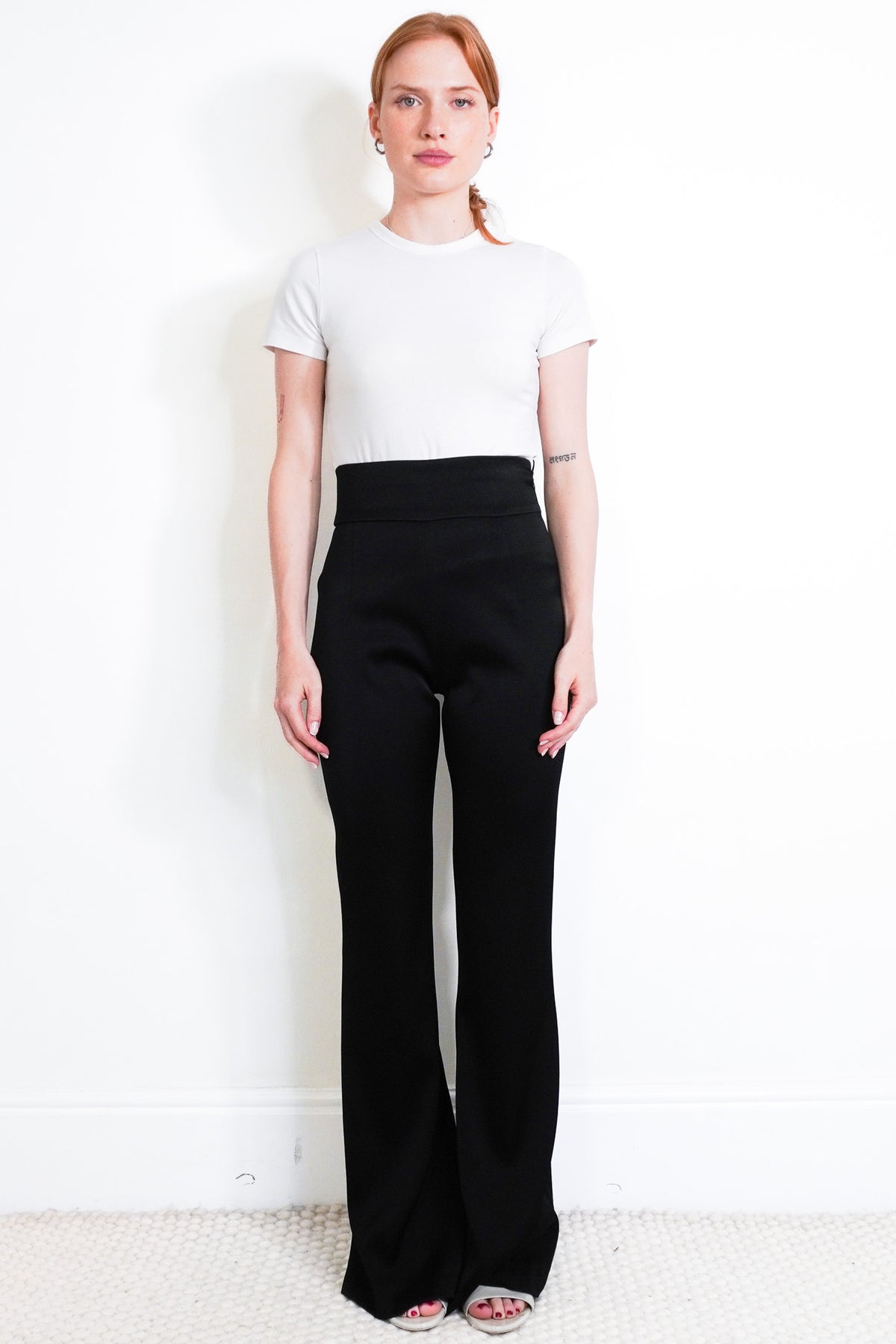 Front Image: Galvan Evening Black Trousers