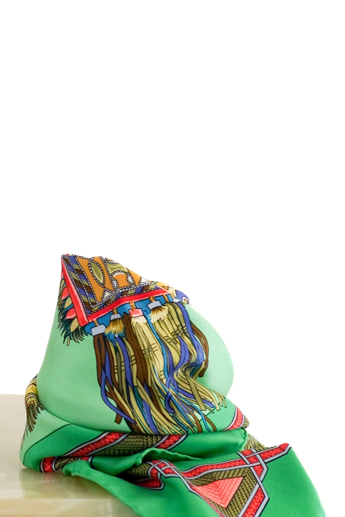 Front Image: Hermes Cuirs du Desert Carré 90 Twill Scarf Chelsea London