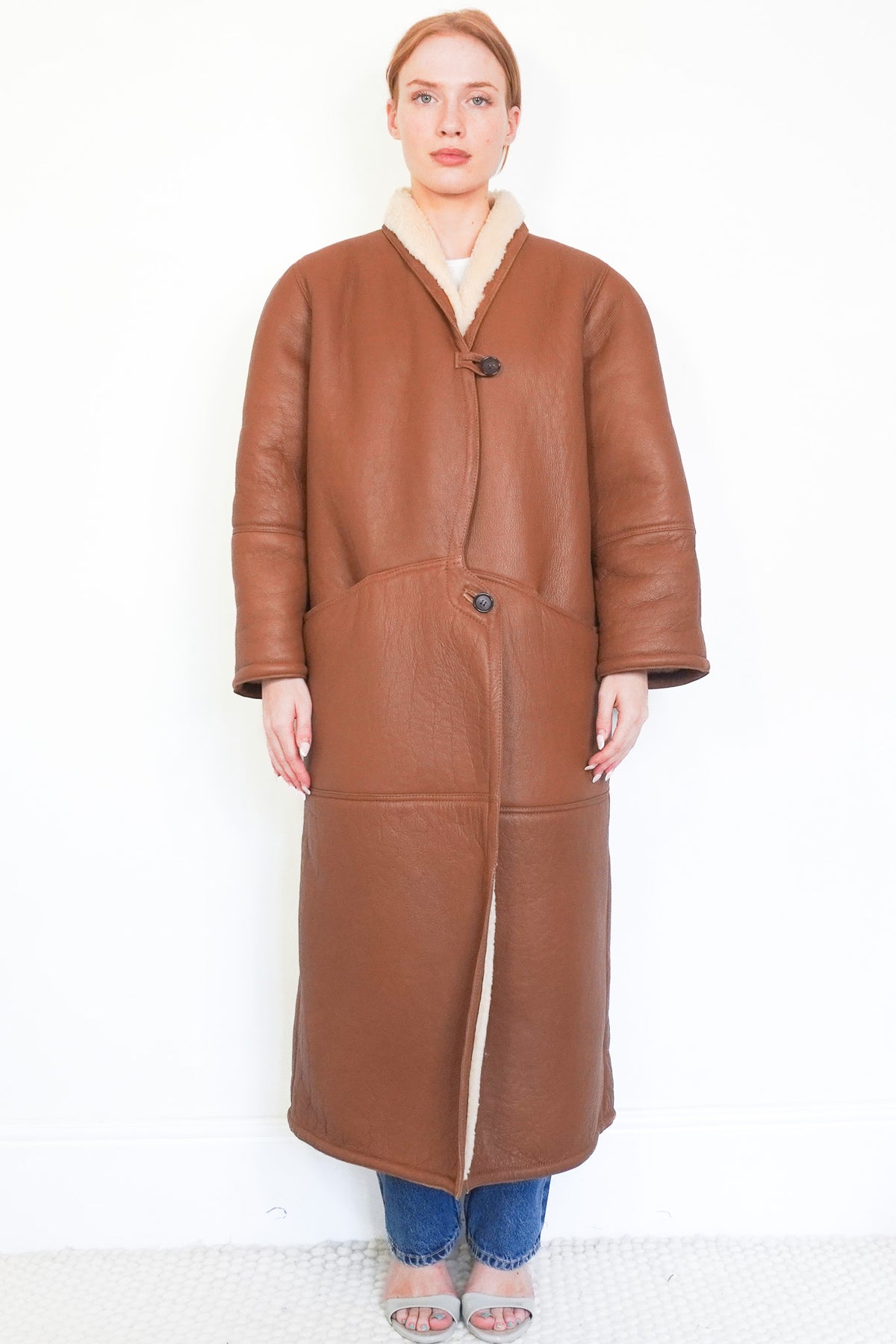 Front Image: Raey Sheepskin Coat Chelsea London