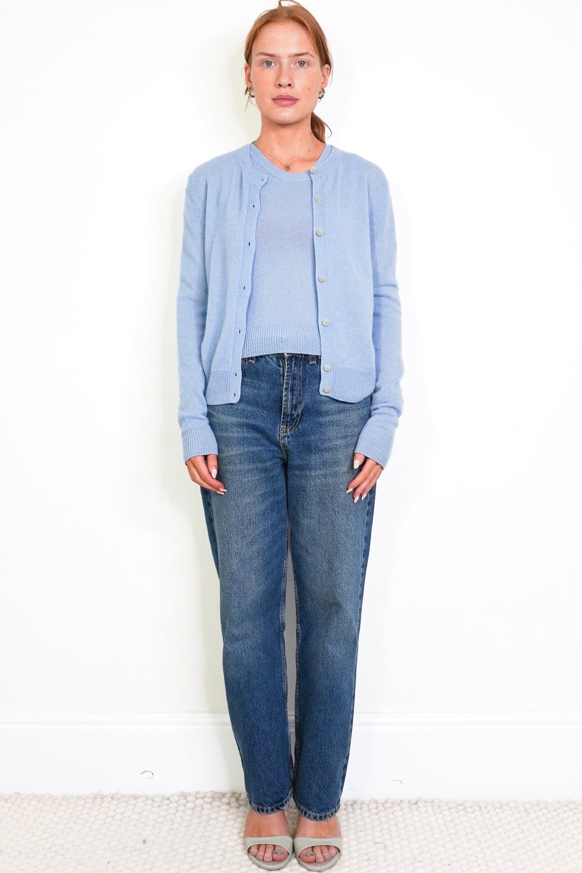 Front Image: The Row Blue Knit Vest Chelsea London
