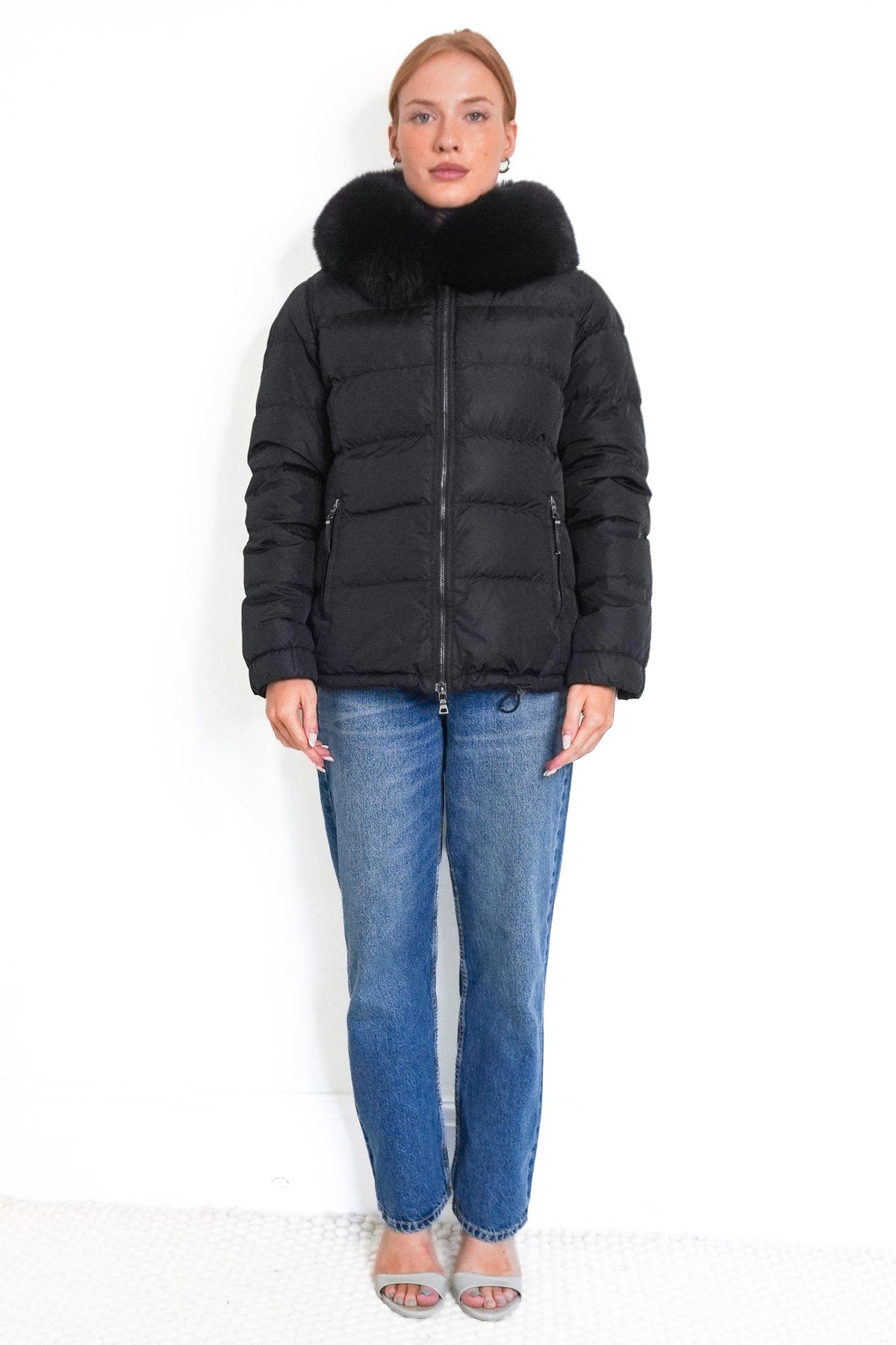 Prada Black Puffer Jacket with Hood (RRP £2000) | Authentic Preloved - Reloved Again