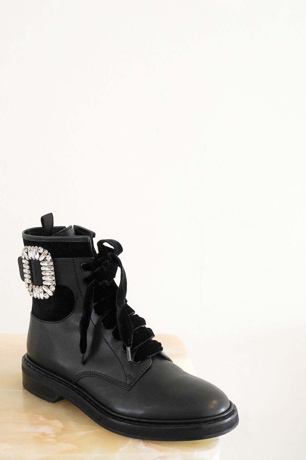 Front Images: Roger Vivier Rhinestone Boots Chelsea London