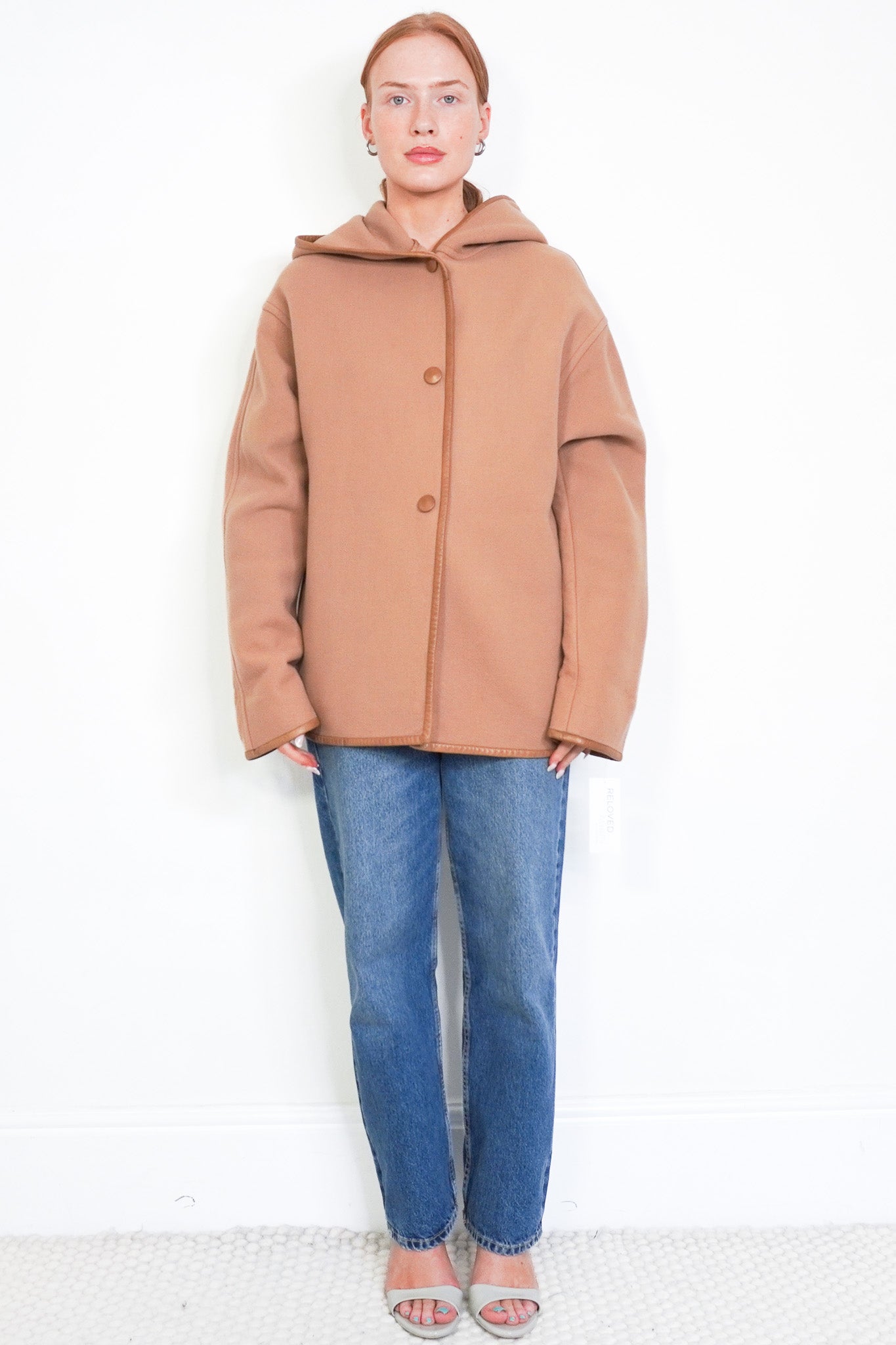 Front NEW Chloé Hooded Pink and Beige Jacket Chelsea London
