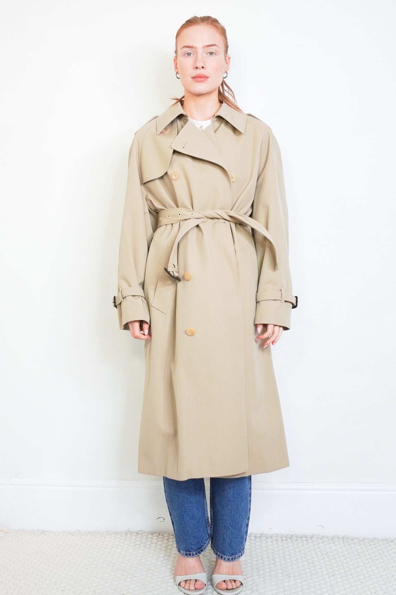 Celine Double Breasted Paris Trench in Beige RRP £1470 | Authentic Preloved - Reloved Again