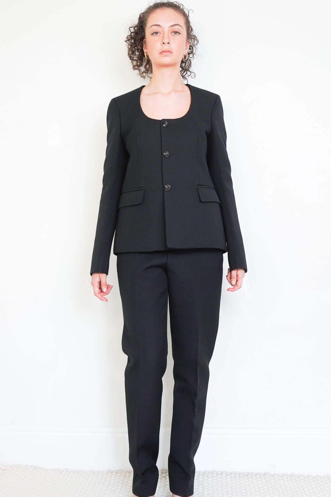 Bottega Veneta Black Wool Black Scoop Suit RRP £2000 | Authentic Preloved - Reloved Again