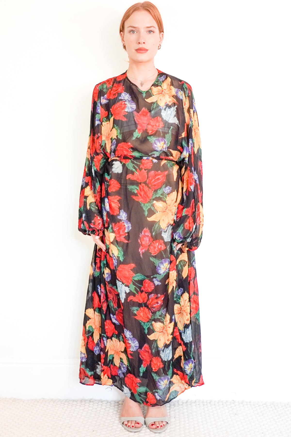 Front: Rixo Floral Maxi Dress