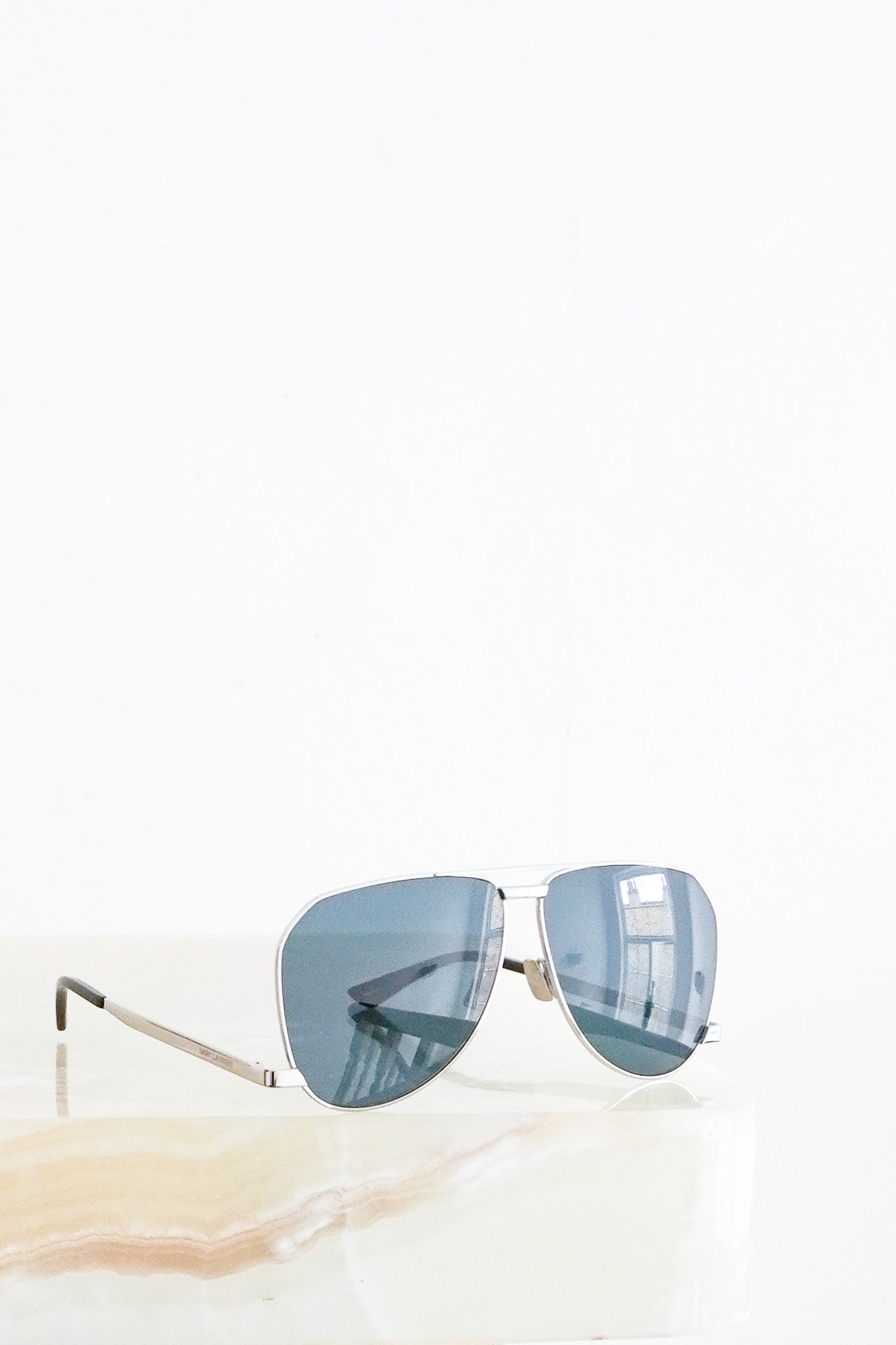 Front Saint Laurent SL 690 Dust Sunglasses Chelsea London