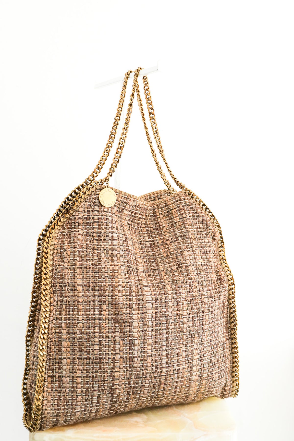 Front: Stella McCartney Oversized Falabella Tweed Bag