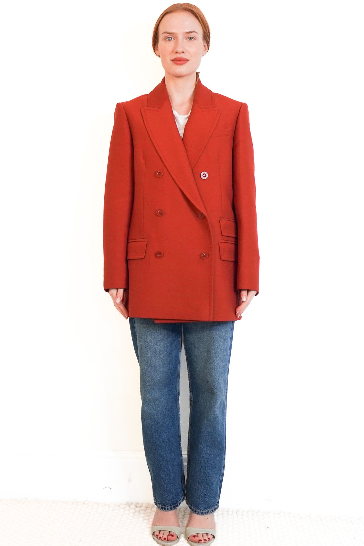 Front: Zimmermann Wool Orange Blazer
