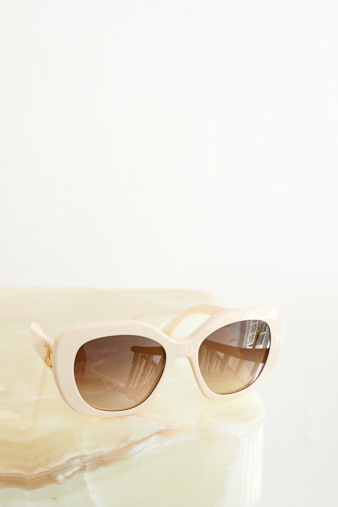 Celine Triomphe Butterfly Sunglasses in Ivory (RRP £410) | Authentic Preloved FINAL SALE - Reloved Again
