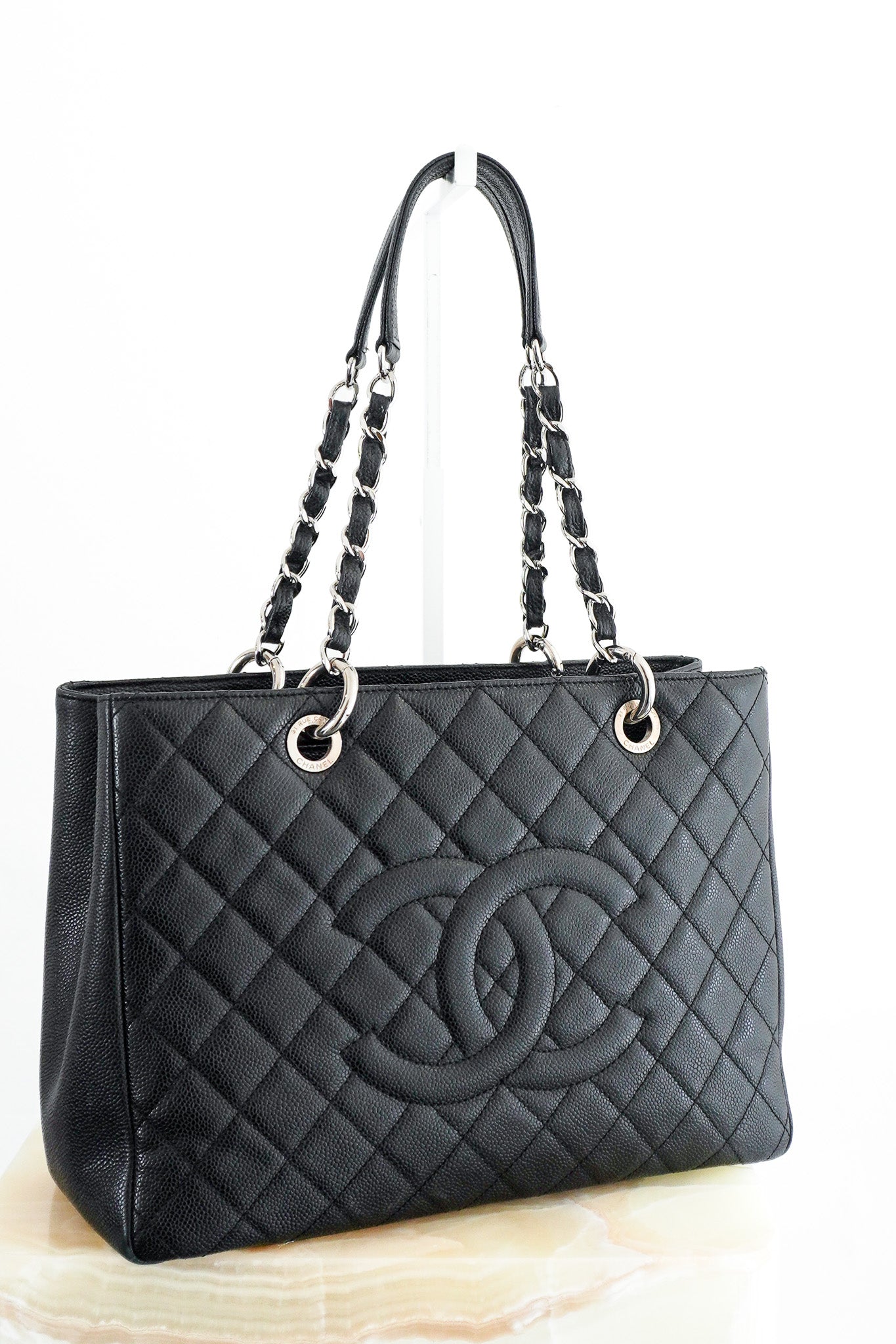 Chanel Grande Quilted Caviar Leather Black Shopper Tote RRP £5,200 | Authentic Preloved - Reloved Again