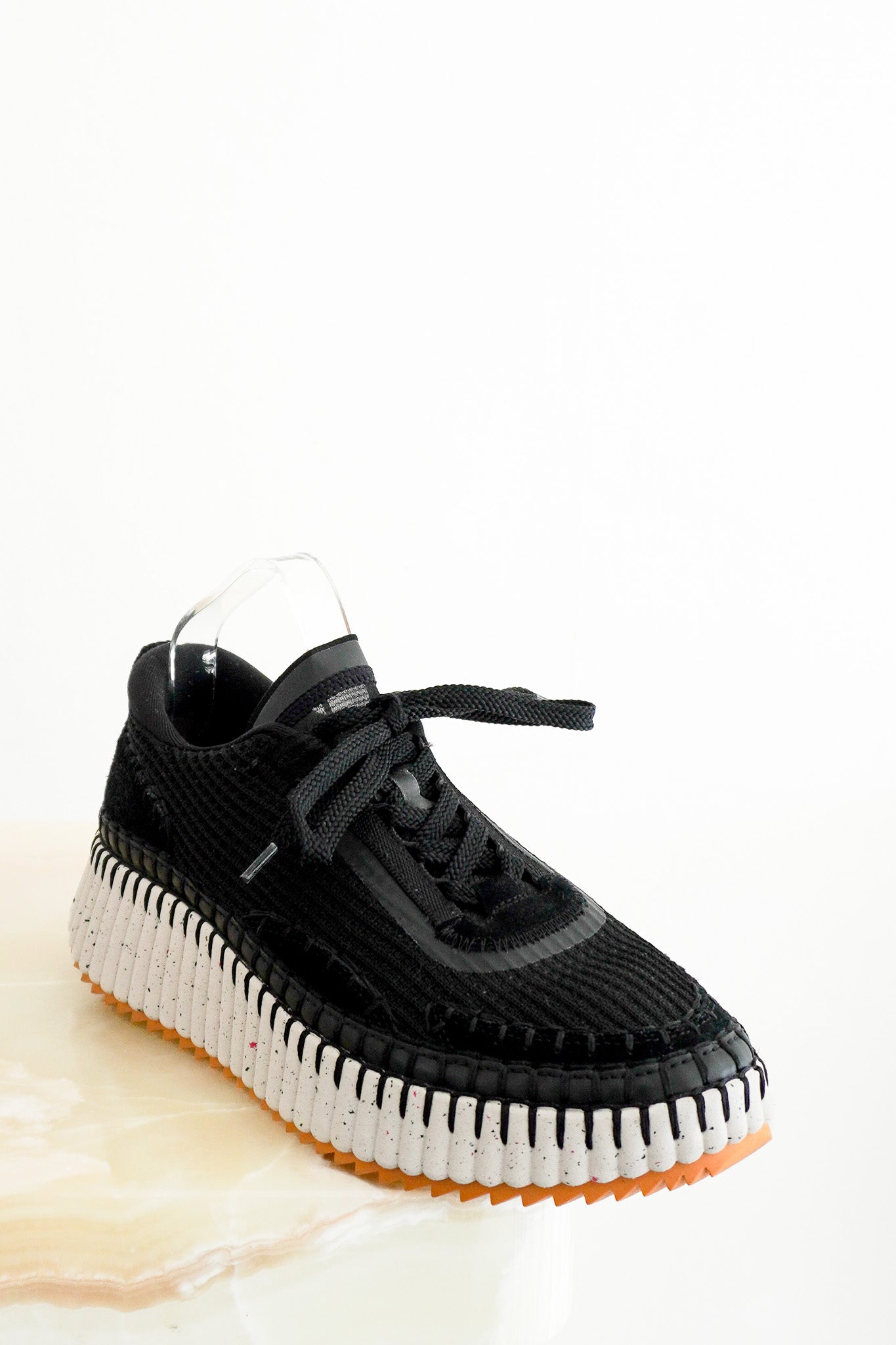 Front image Chloe Nama Sneakers in Black and White Chelsea London