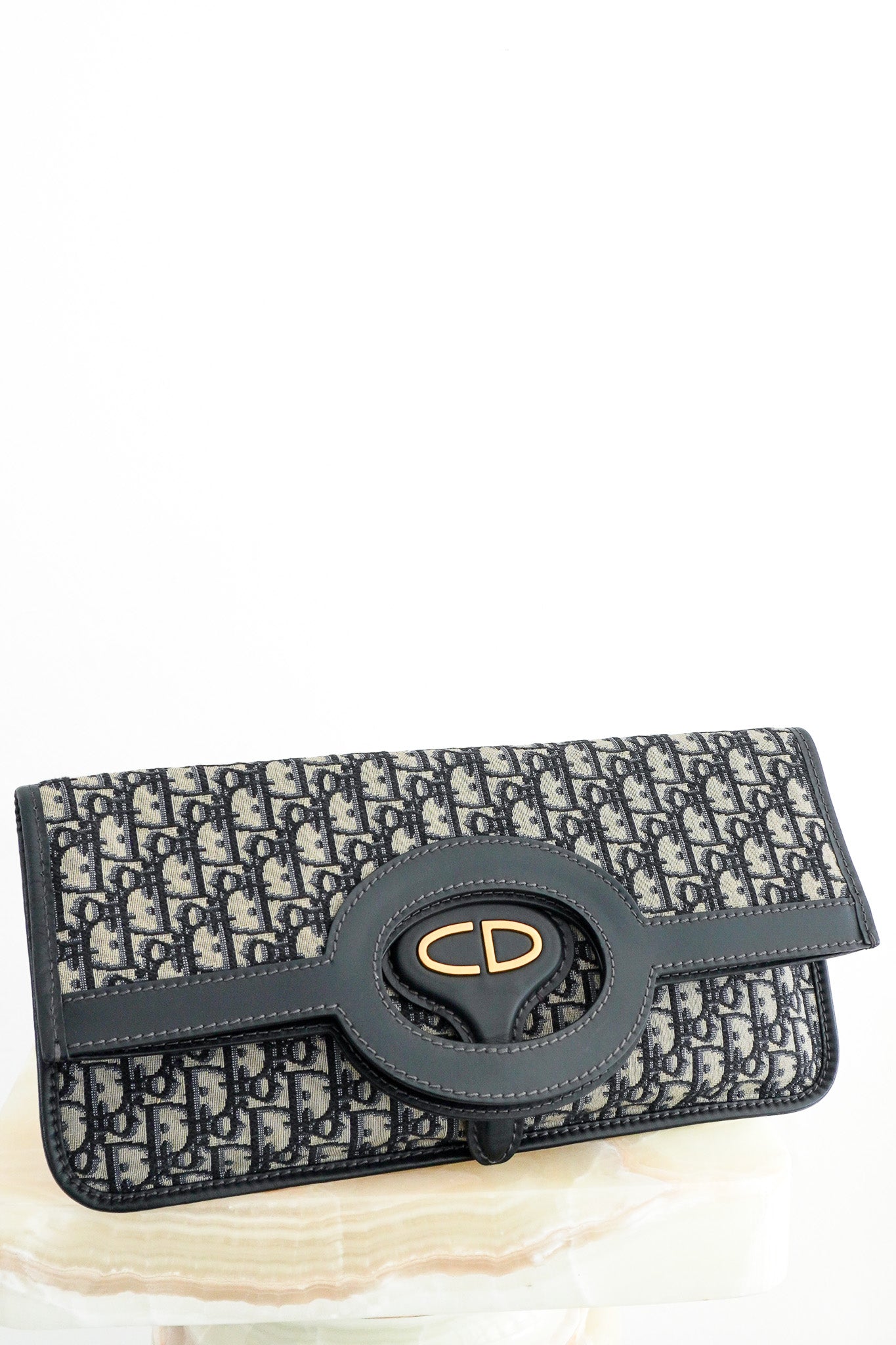 Front image Christian Dior Oblique Fold Over Clutch Chelsea London