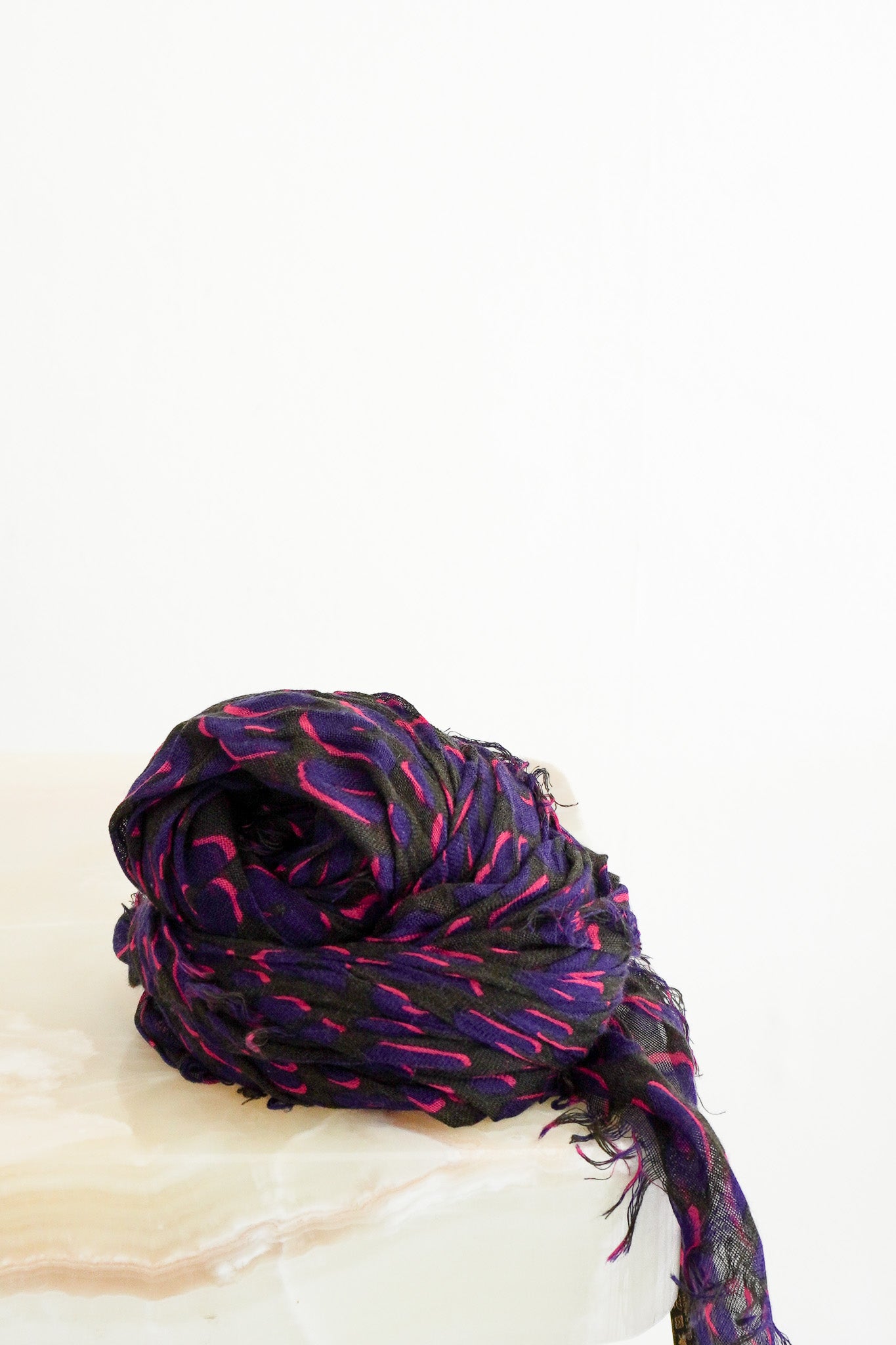 Front image Louis Vuitton x Stephen Sprouse Leopard Print Stole in Purple Chelsea London