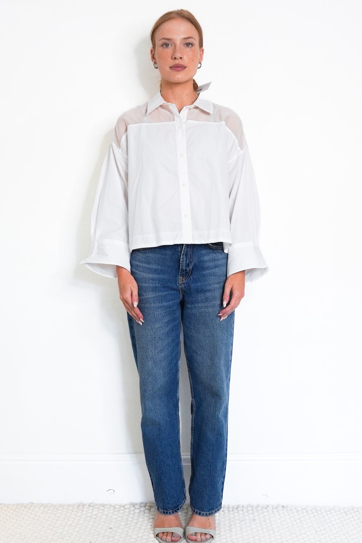 Front image NEW Rag & Bone White Elly SS Shirt Chelsea London
