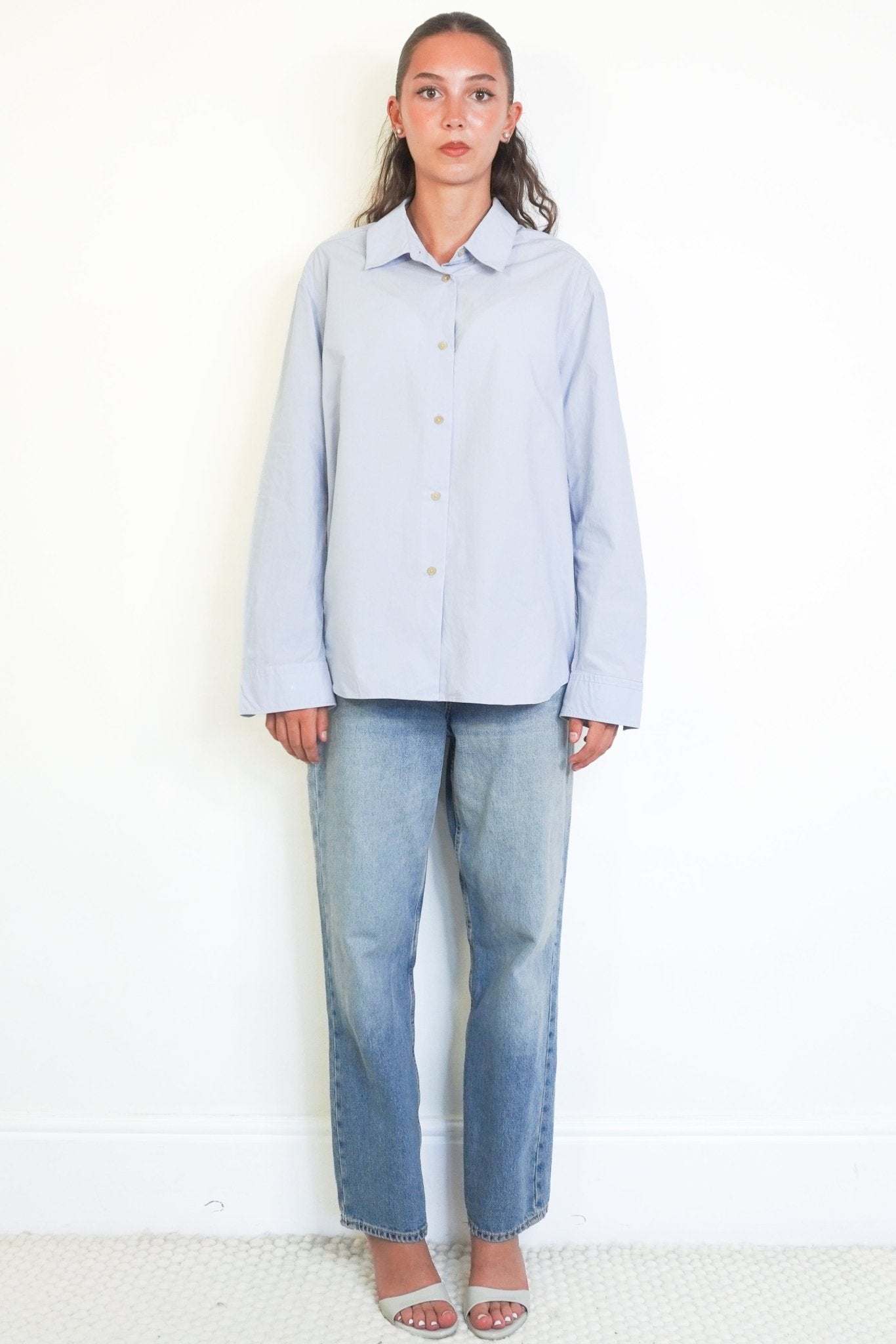 Khaite Blue Cotton Button Down Shirt (RRP £1000) | Authentic Preloved - Reloved Again