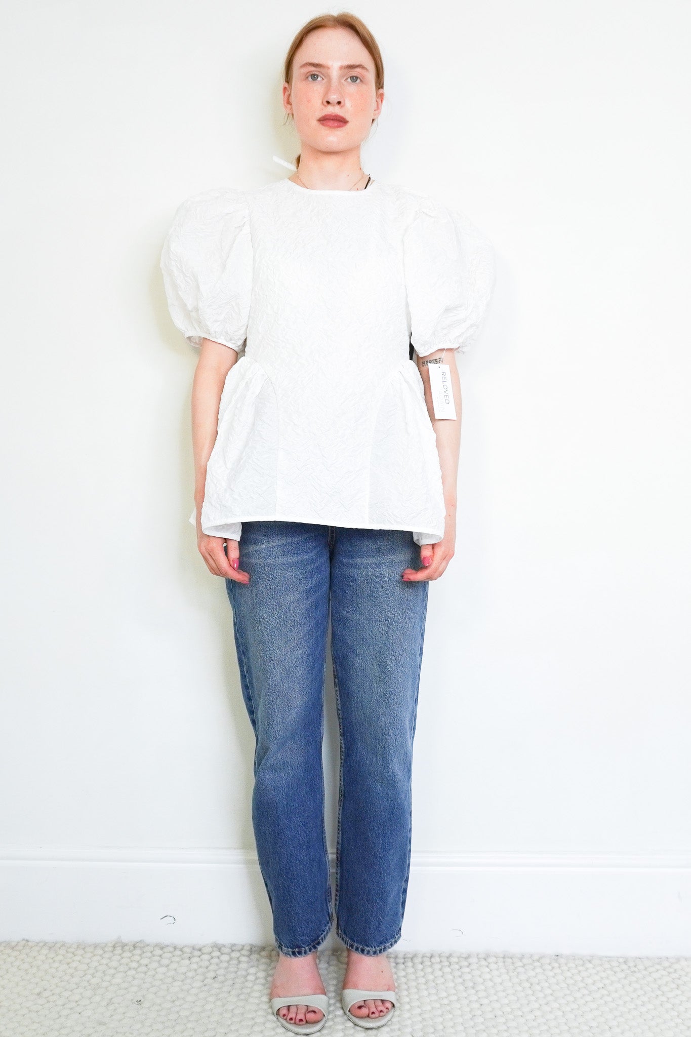 Front image of the Cecile Bahnsen Top showing the silhouette
